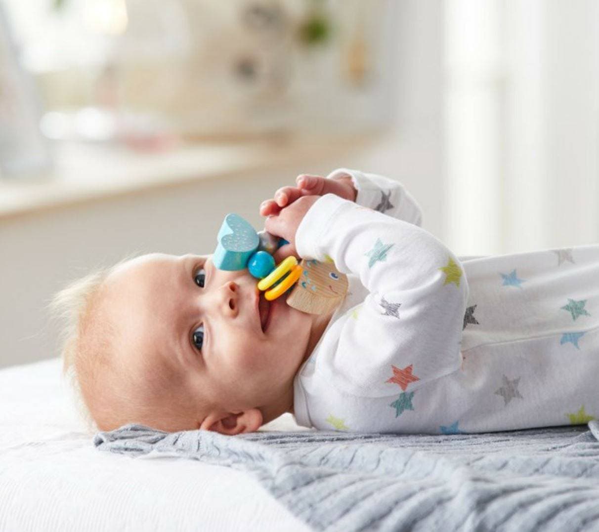 HABA Rattlefish Wooden Baby Rattle