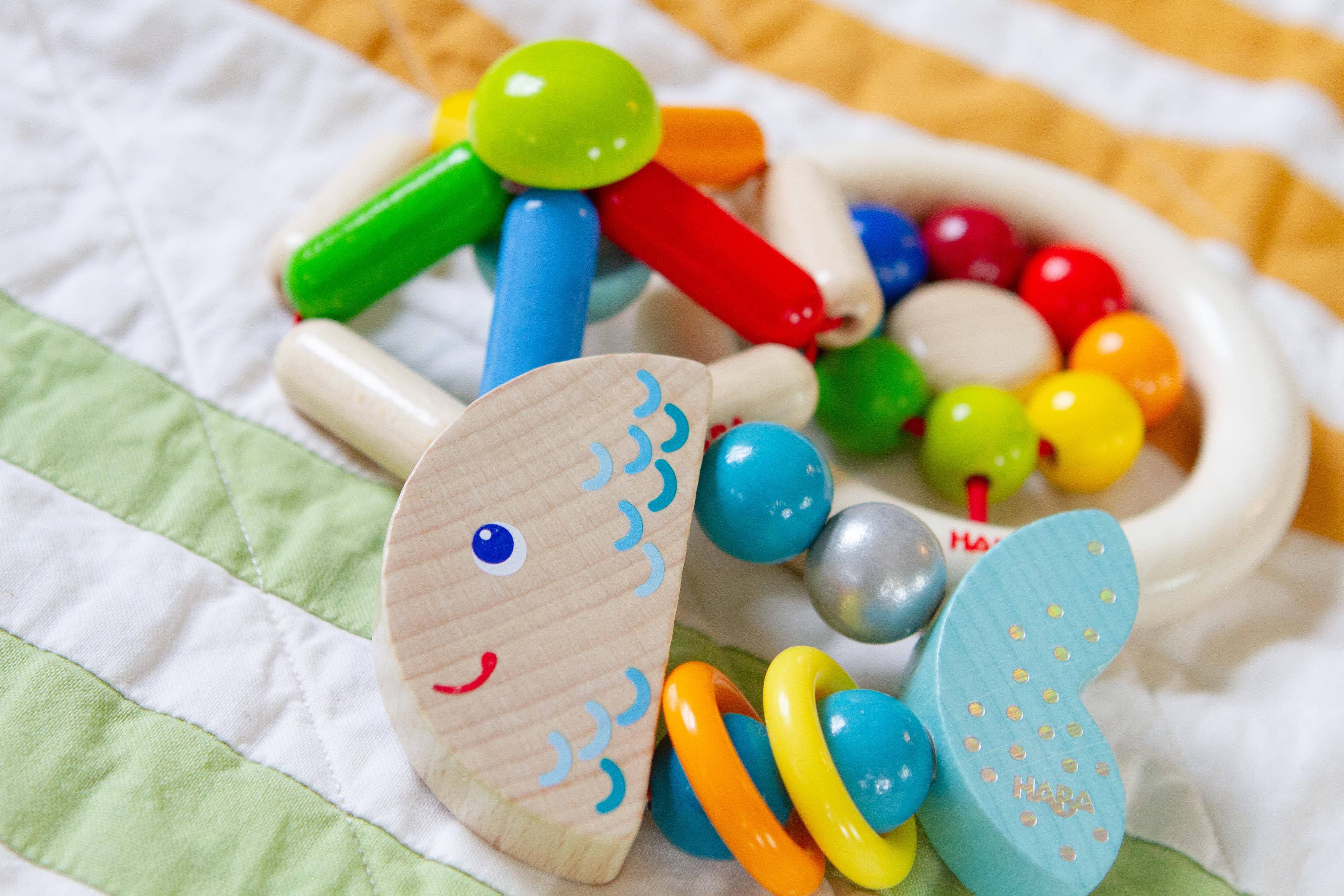 HABA Rattlefish Wooden Baby Rattle