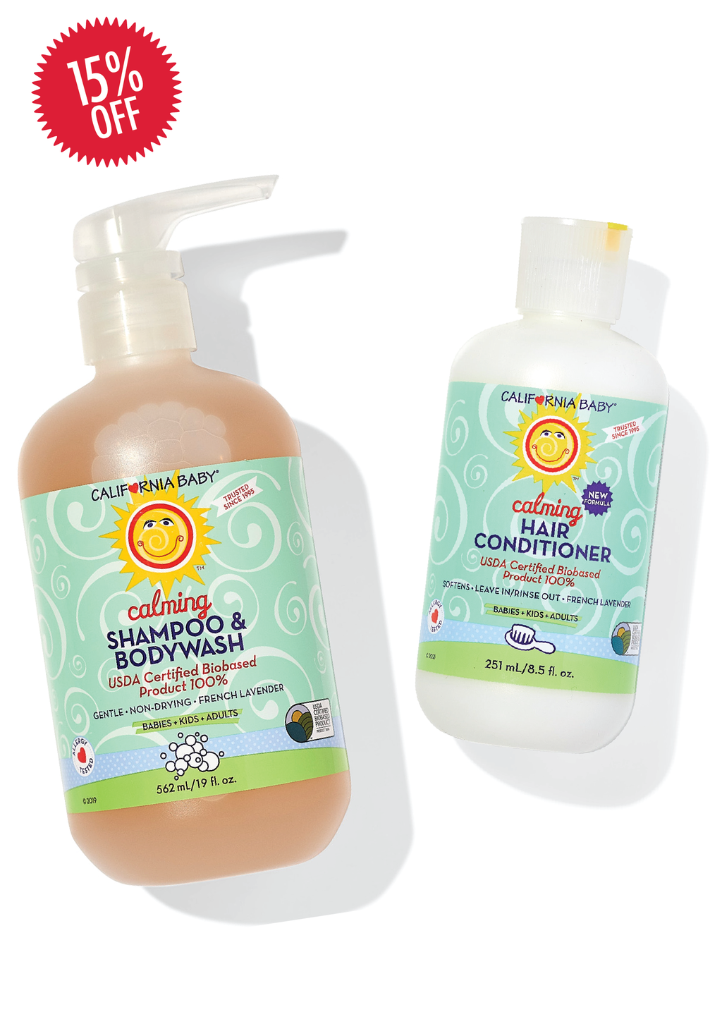 Based Bundle Shampoo California Baby Calming™ Shampoo + Conditioner Bundle - Gimme the Good ...
