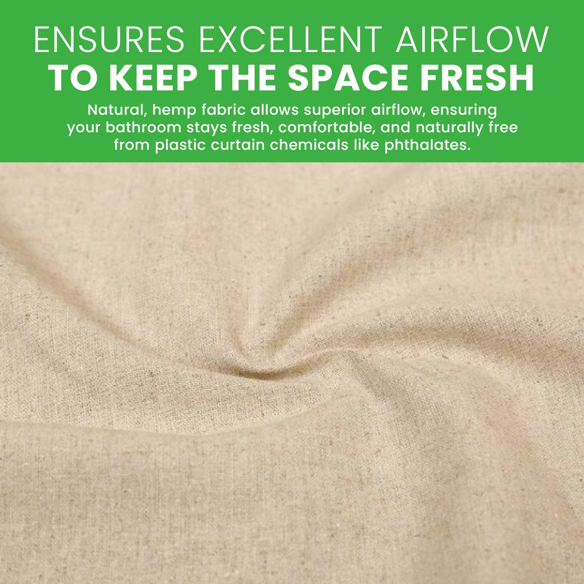 Bean Products Hemp Shower Curtain – Bath, Tub + Stall Sizes – Made in USA