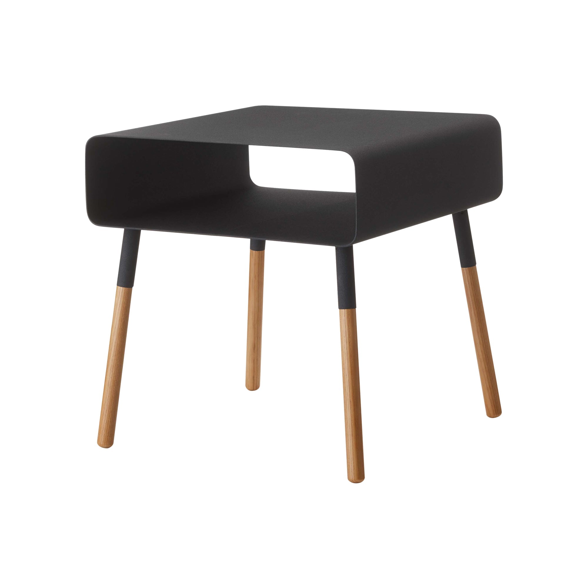 Yamazaki Home Storage Table - Short (14" H)  - Steel + Wood