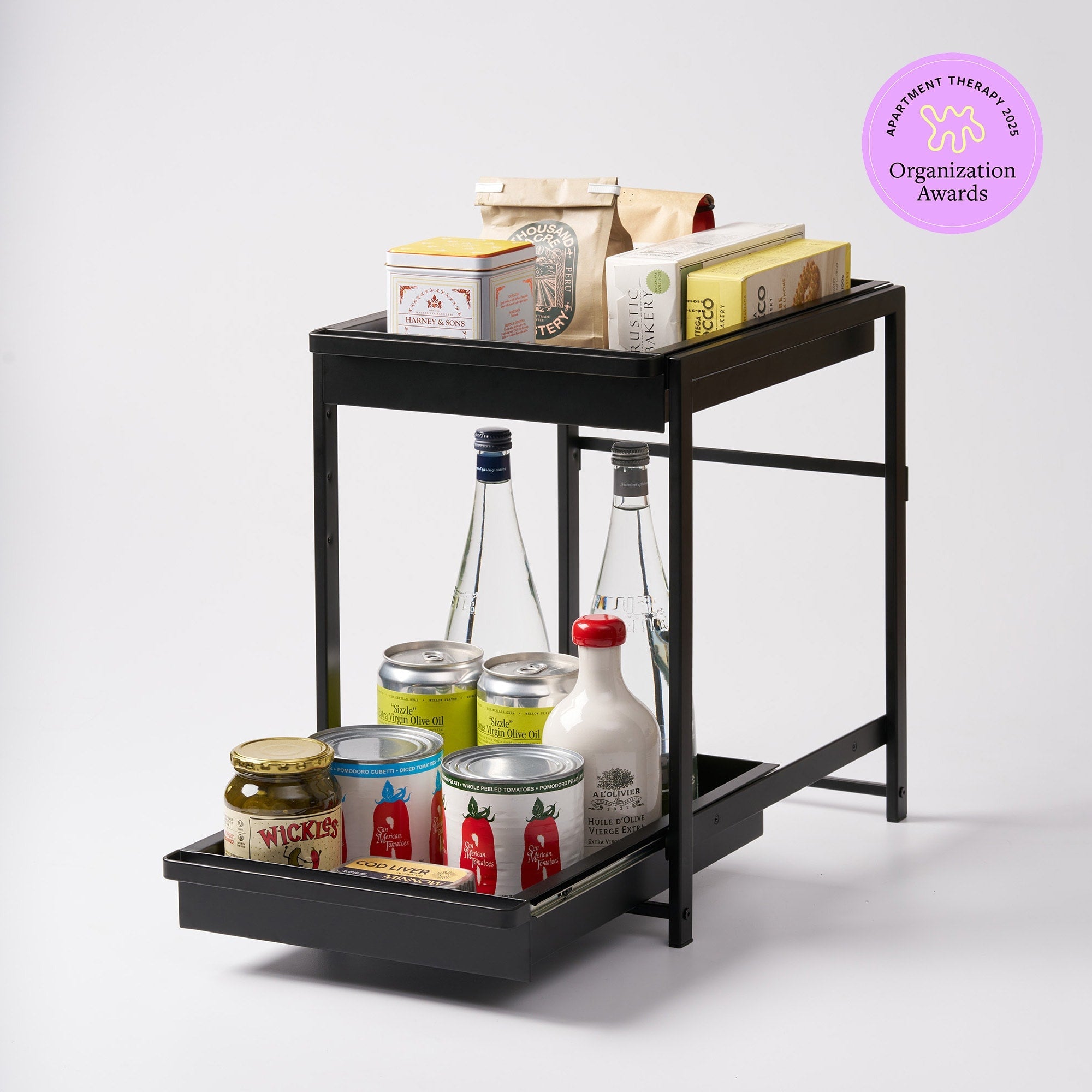 Yamazaki Home Two-Tier Pull-Out Shelf - Steel