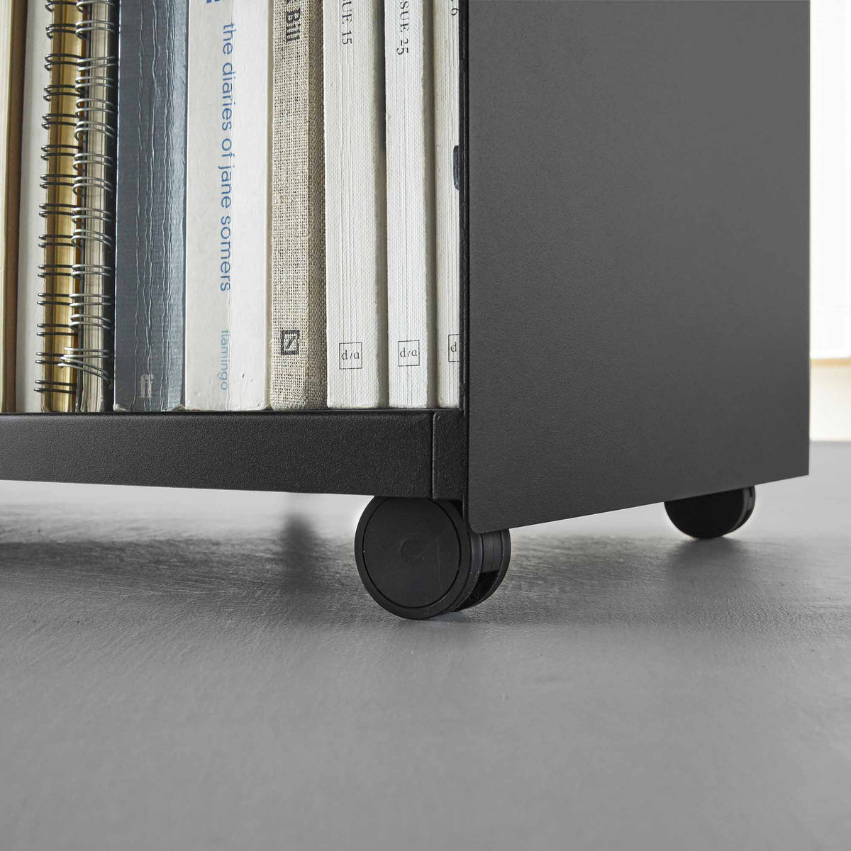 Yamazaki Home Mobile Hideaway Storage Cart (23" H) - Steel + Wood