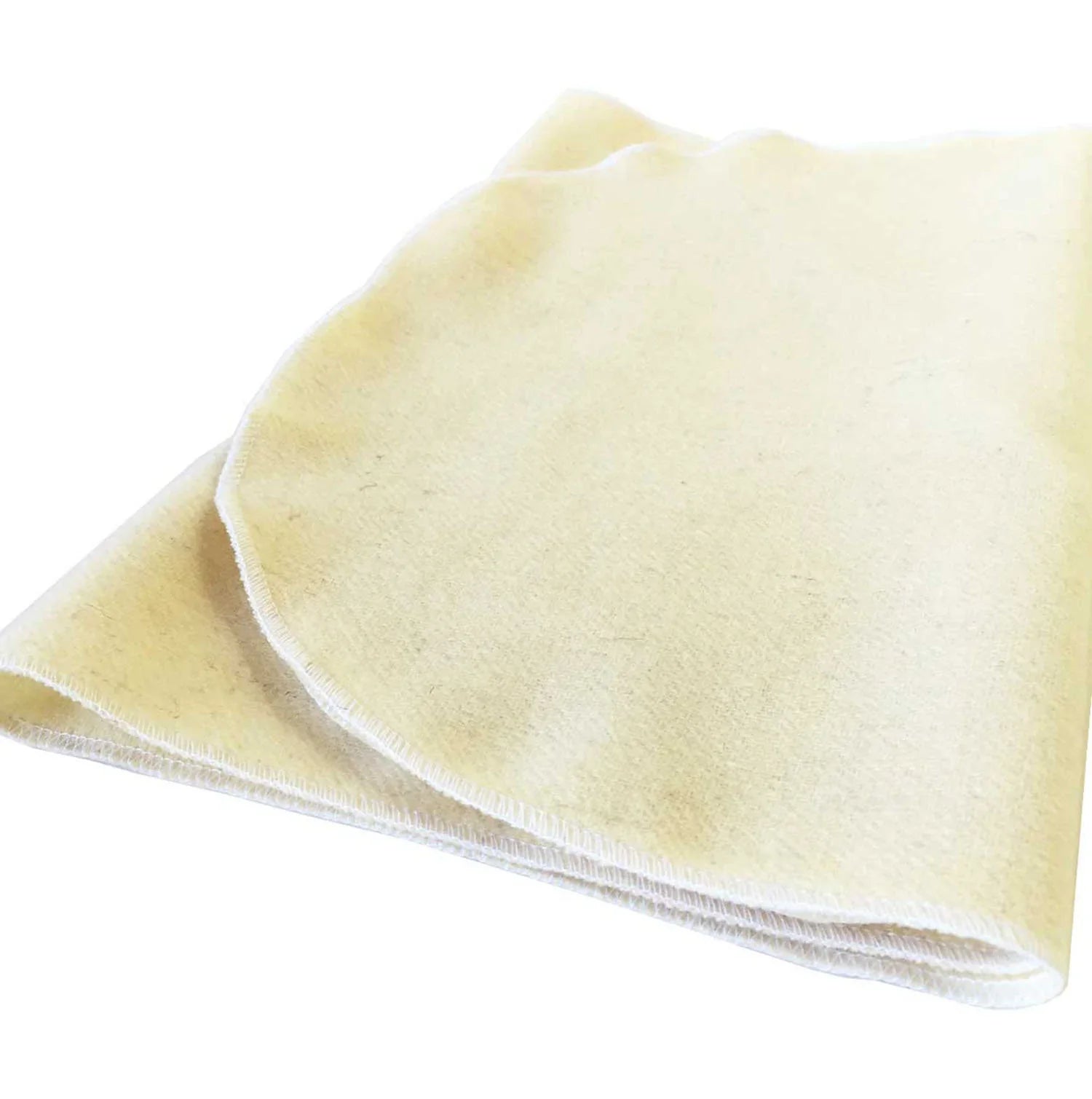 Folded yellow fabric on a white background