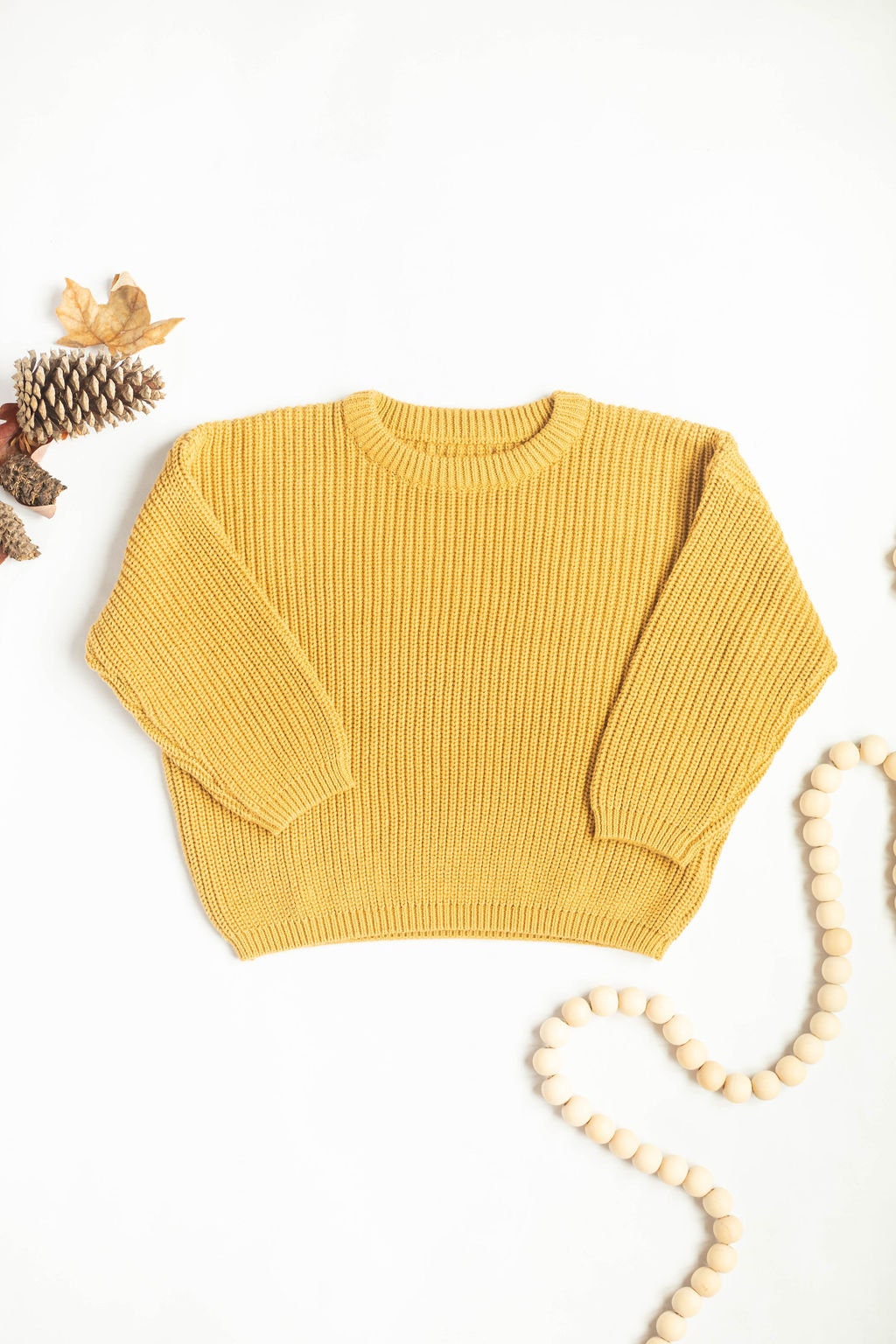 Little Organic Company White Chunky Knit Sweater