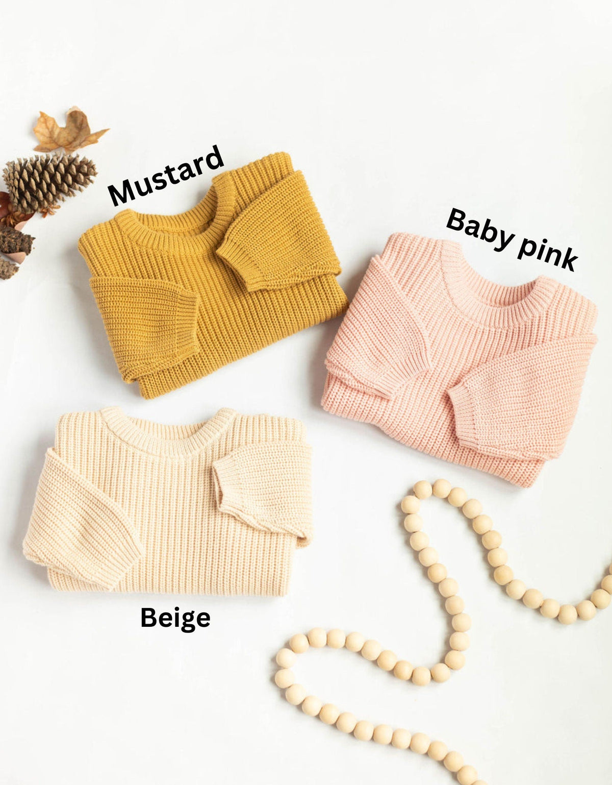 Little Organic Company White Chunky Knit Sweater