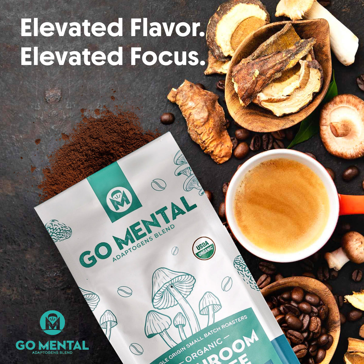 Organic Lion's Mane and Chaga dark roast coffee — product image 9