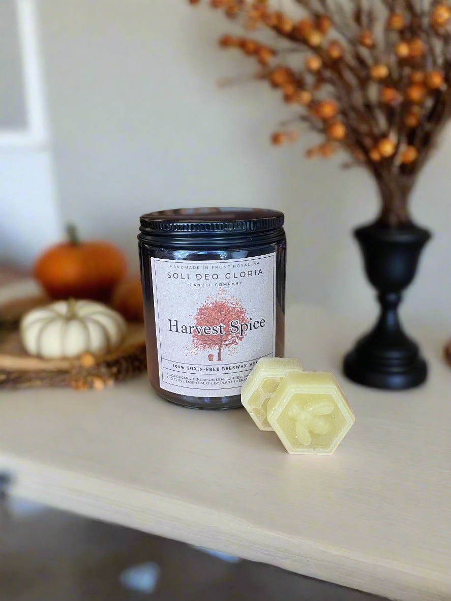 Soli Deo Gloria Candle Company Beeswax Wax Melts | Natural Essential Oil Wax Melts