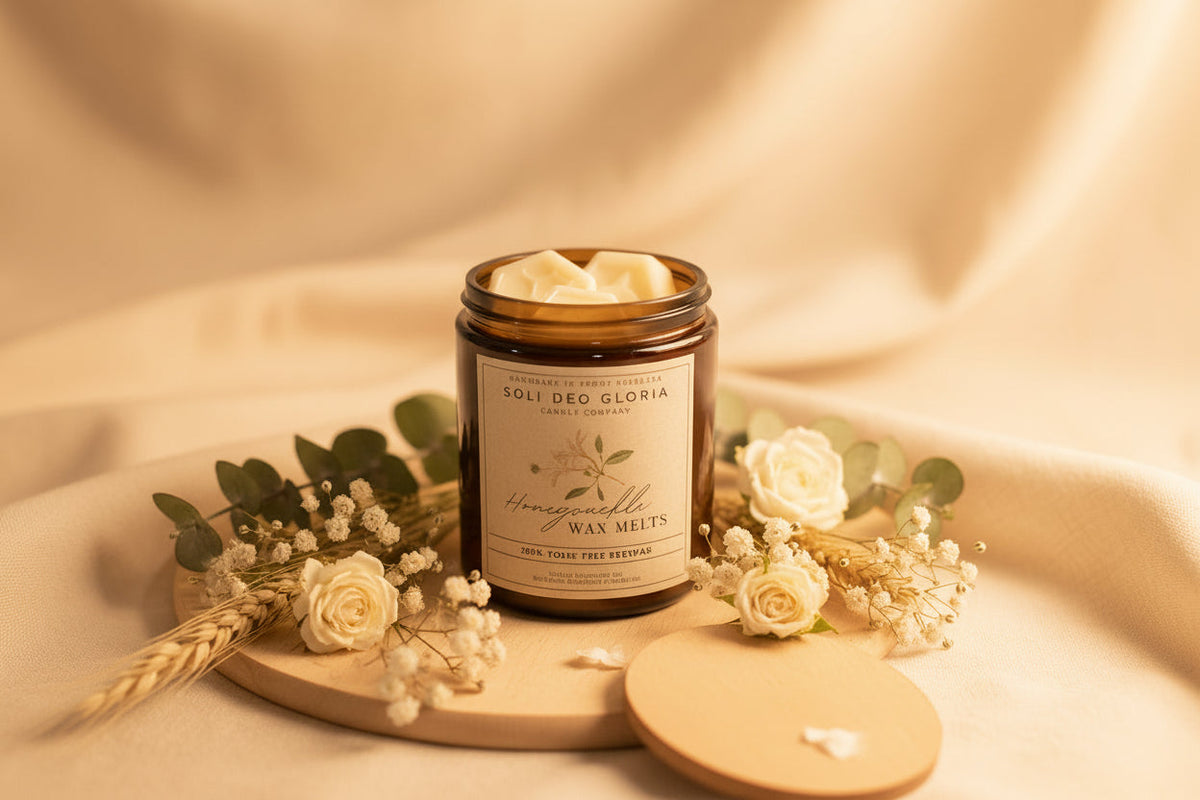 Soli Deo Gloria Candle Company Beeswax Wax Melts | Natural Essential Oil Wax Melts