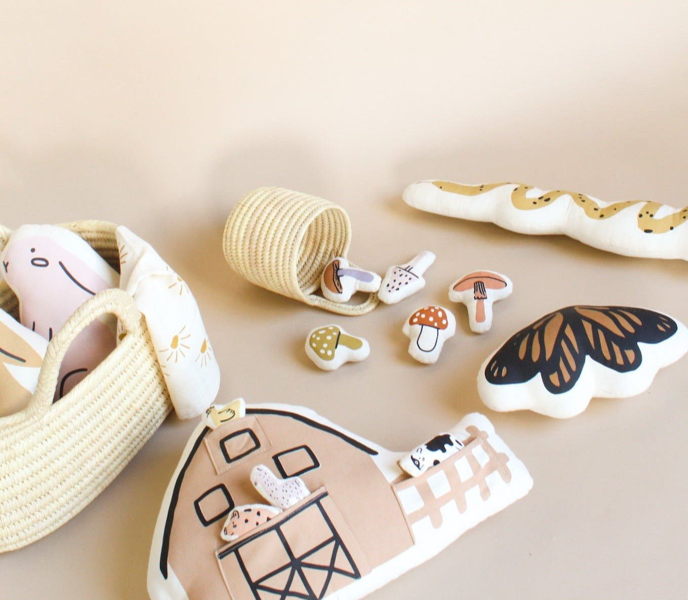 Imani Collective Interactive farmhouse + animal pillow