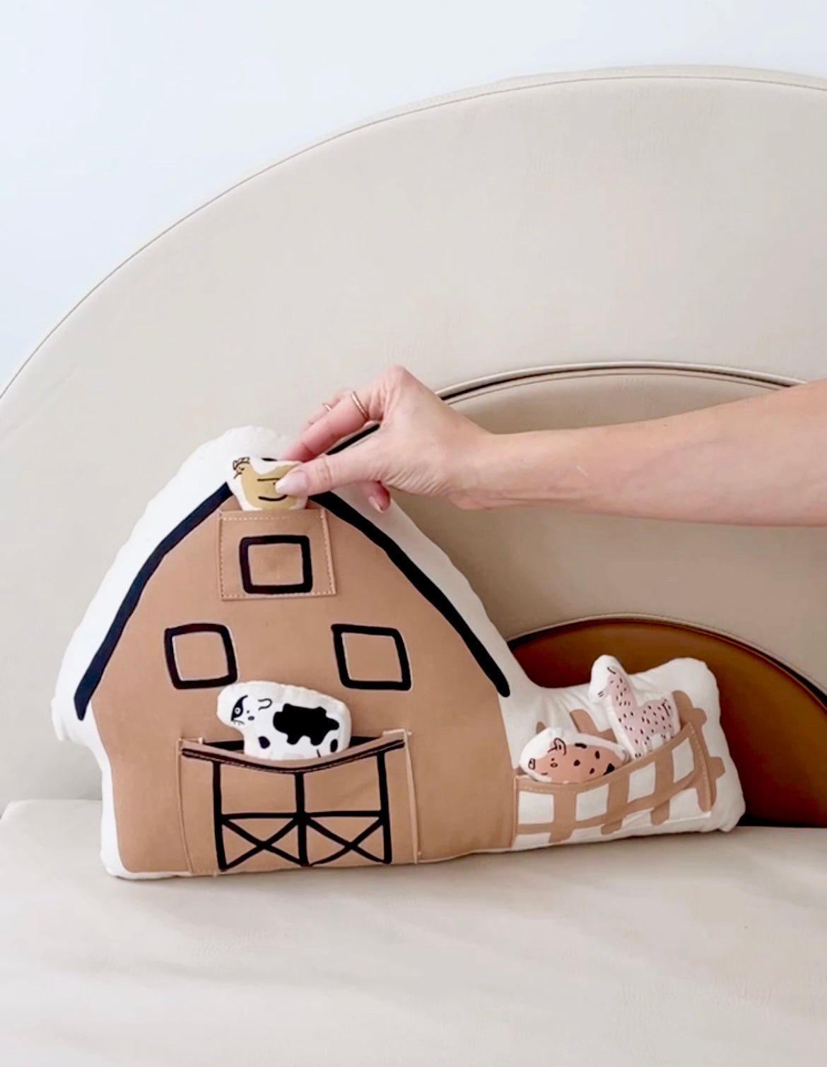 Imani Collective Interactive farmhouse + animal pillow