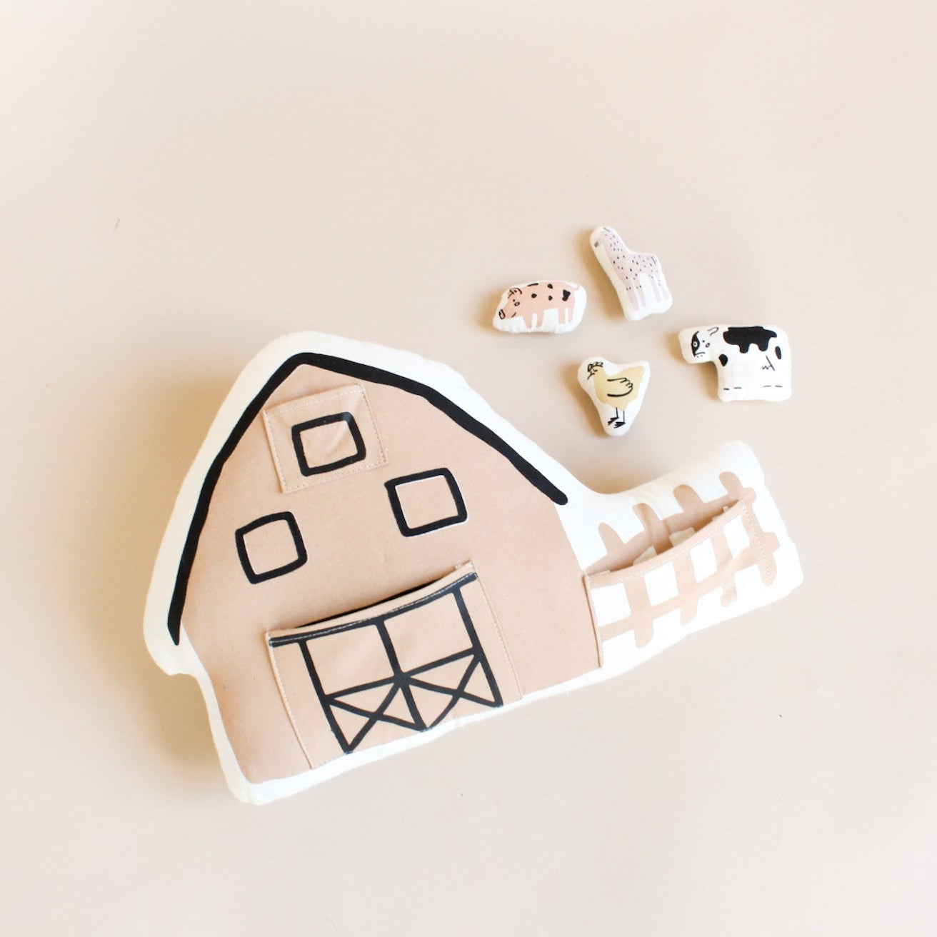 Imani Collective Interactive farmhouse + animal pillow