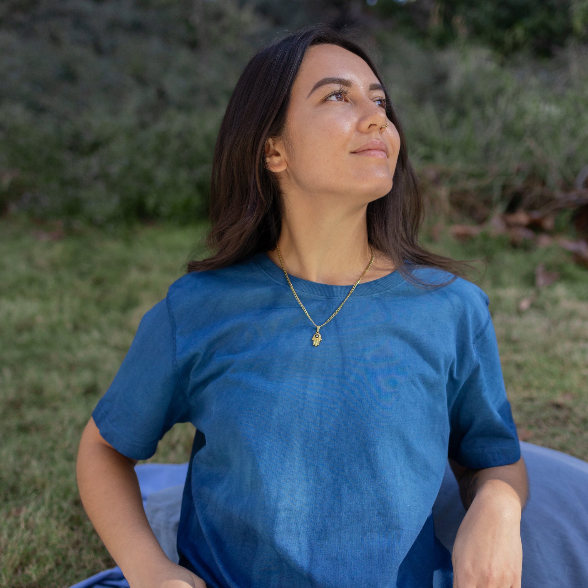 AIZOME Indigo Hana Regenerative Cotton T-Shirt