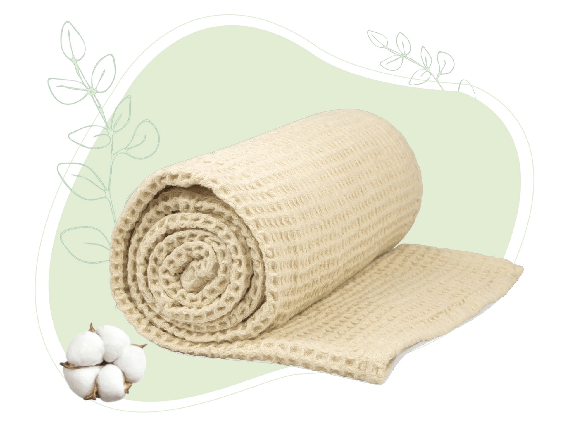 Organic Cotton Mart Waffle Weave Throw