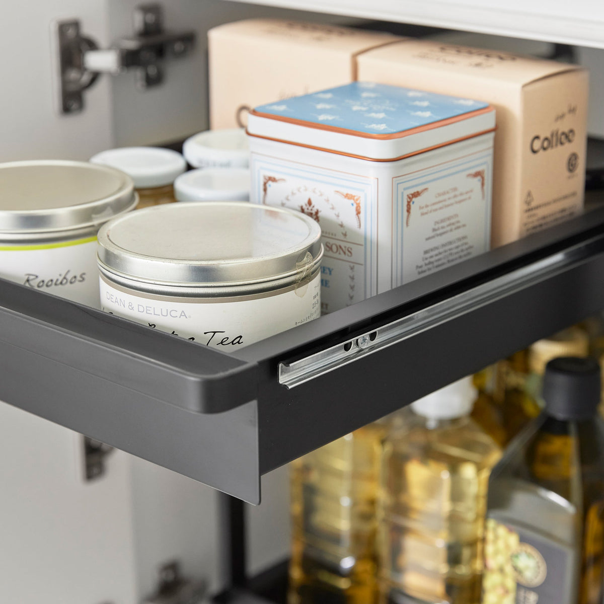 Yamazaki Home Two-Tier Pull-Out Shelf - Steel
