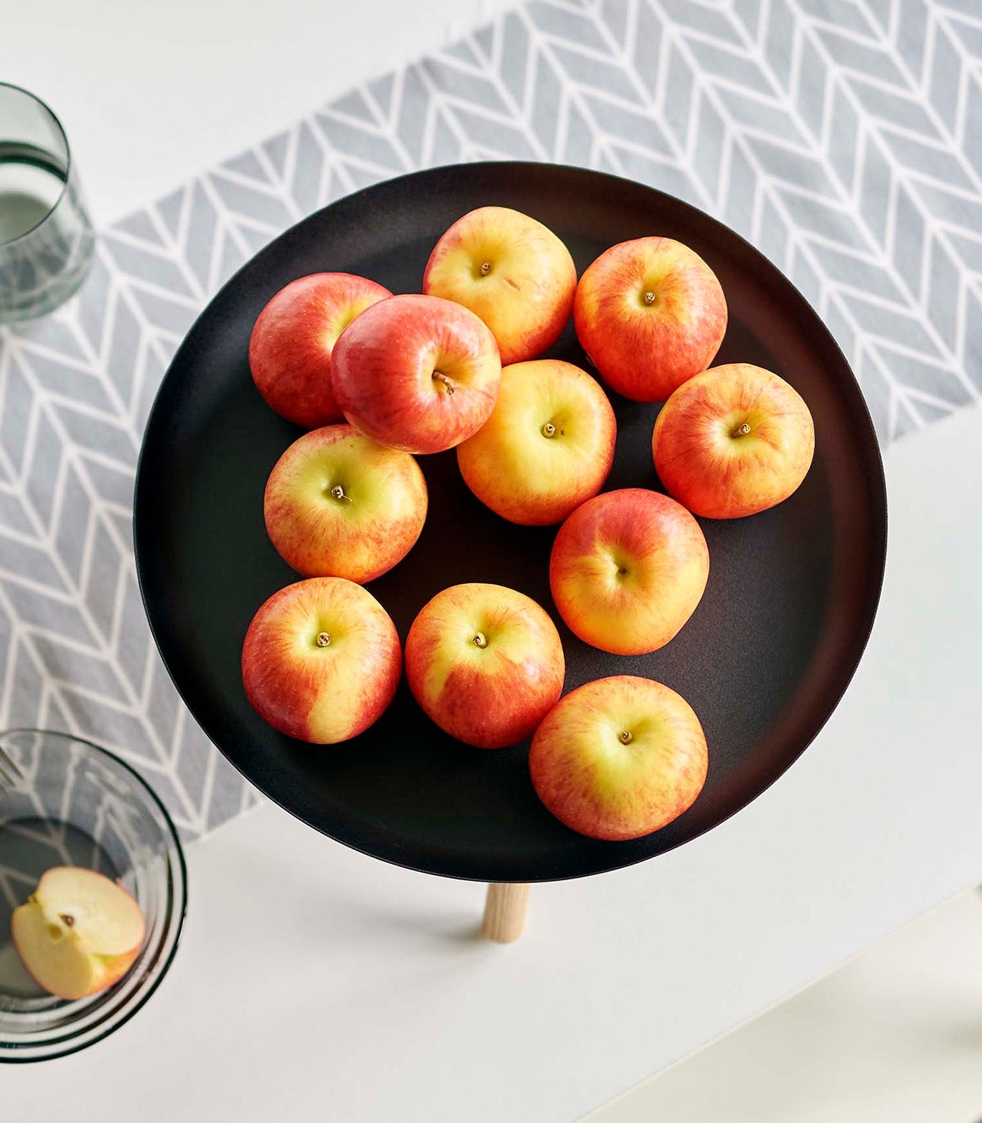 Yamazaki Home Countertop Pedestal Tray (5" H)  - Steel + Wood