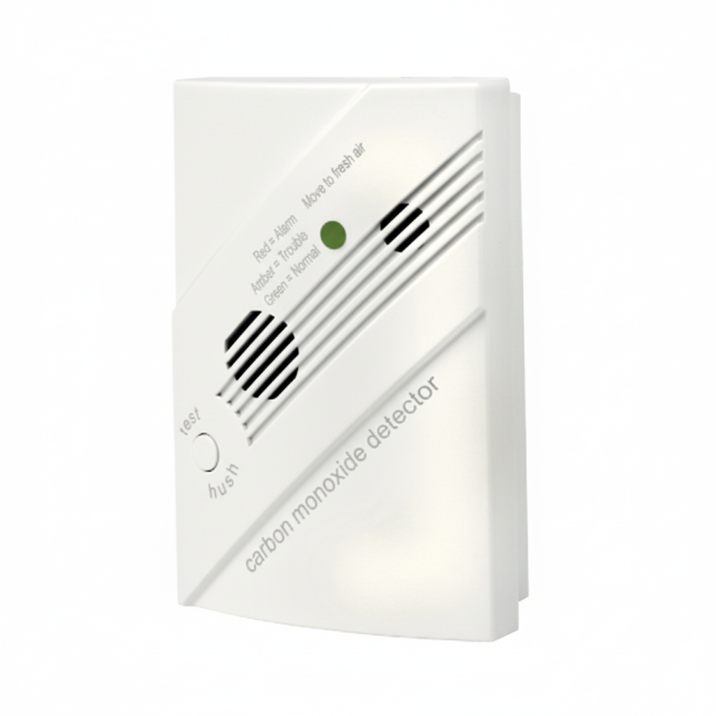 Carbon monoxide detector on a white background