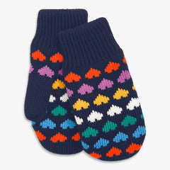 12. Rainbow Heart Mittens