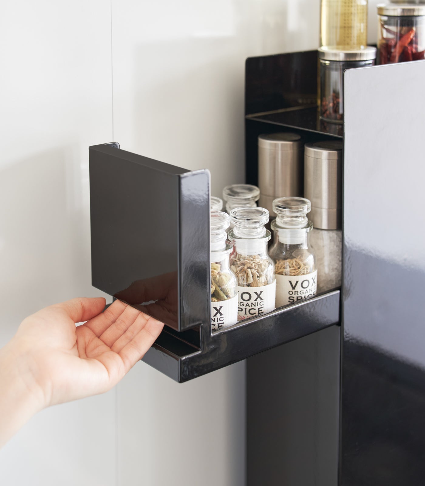 Yamazaki Home Two-Tier Sliding Drawer Seasoning Rack - Steel