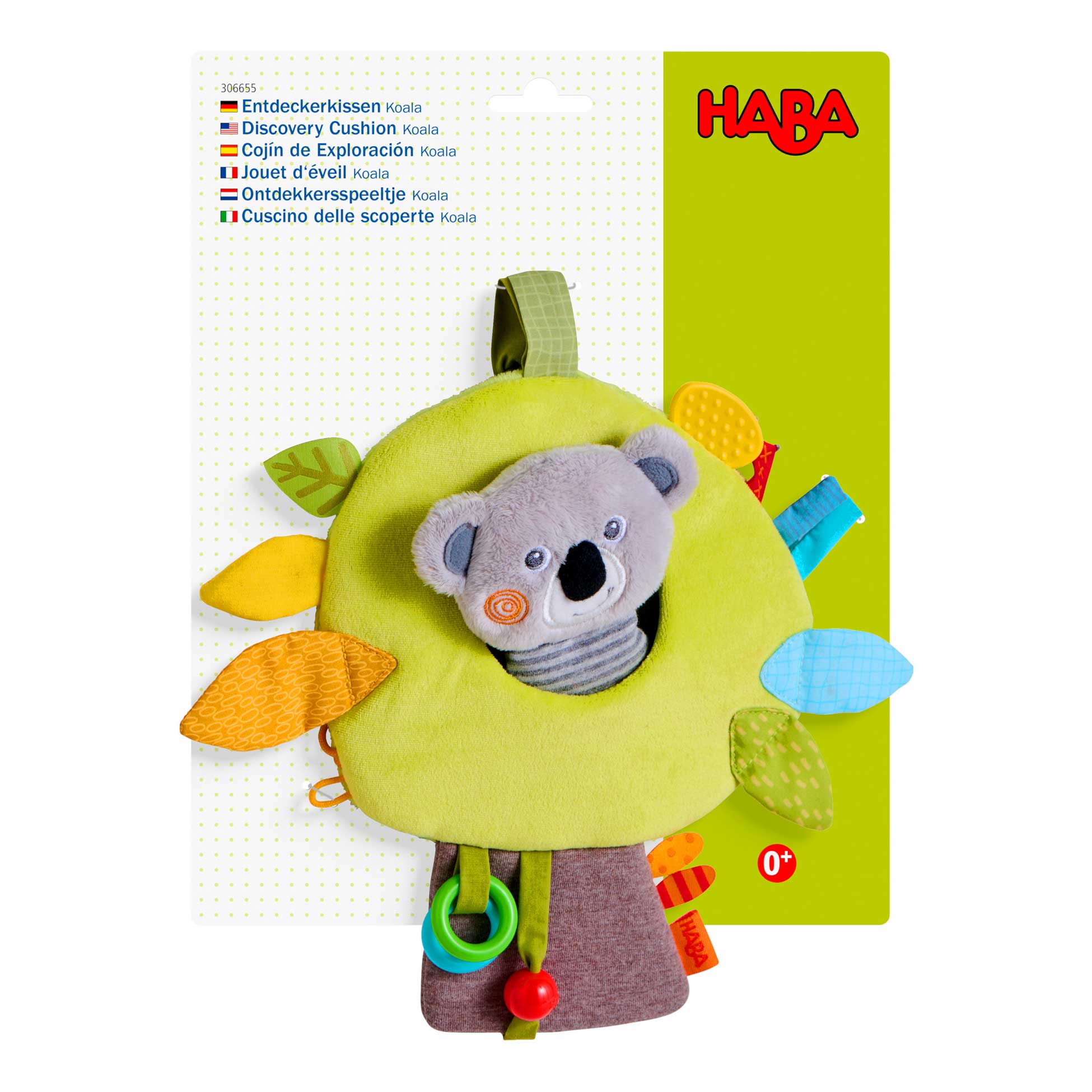 HABA baby toy with a koala design on a white background