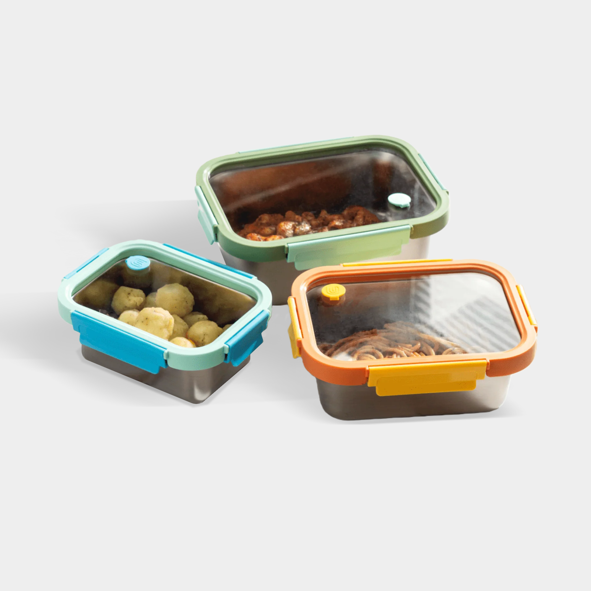 Genicook Multicolor Microwave Safe Stainless Steel Set