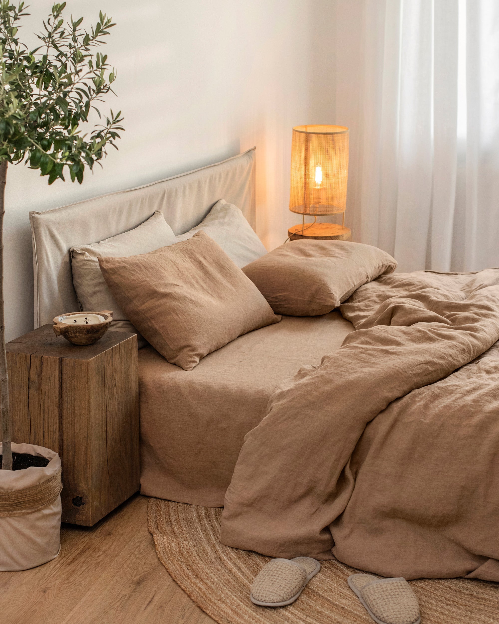 MagicLinen Latte Linen Duvet Cover