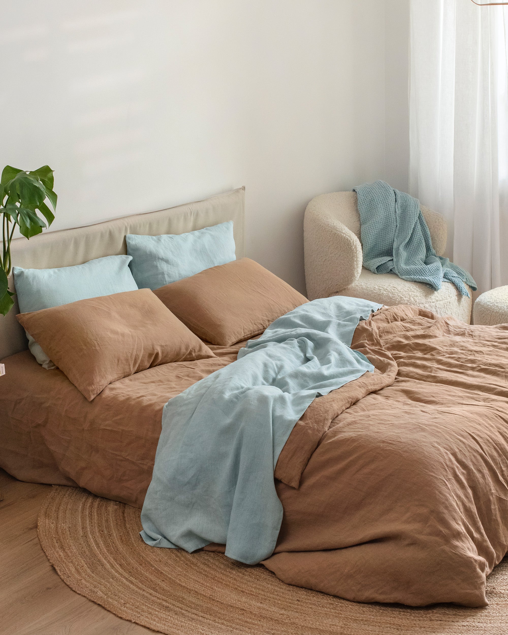 MagicLinen Latte Linen Sheet Set (4 Pcs)