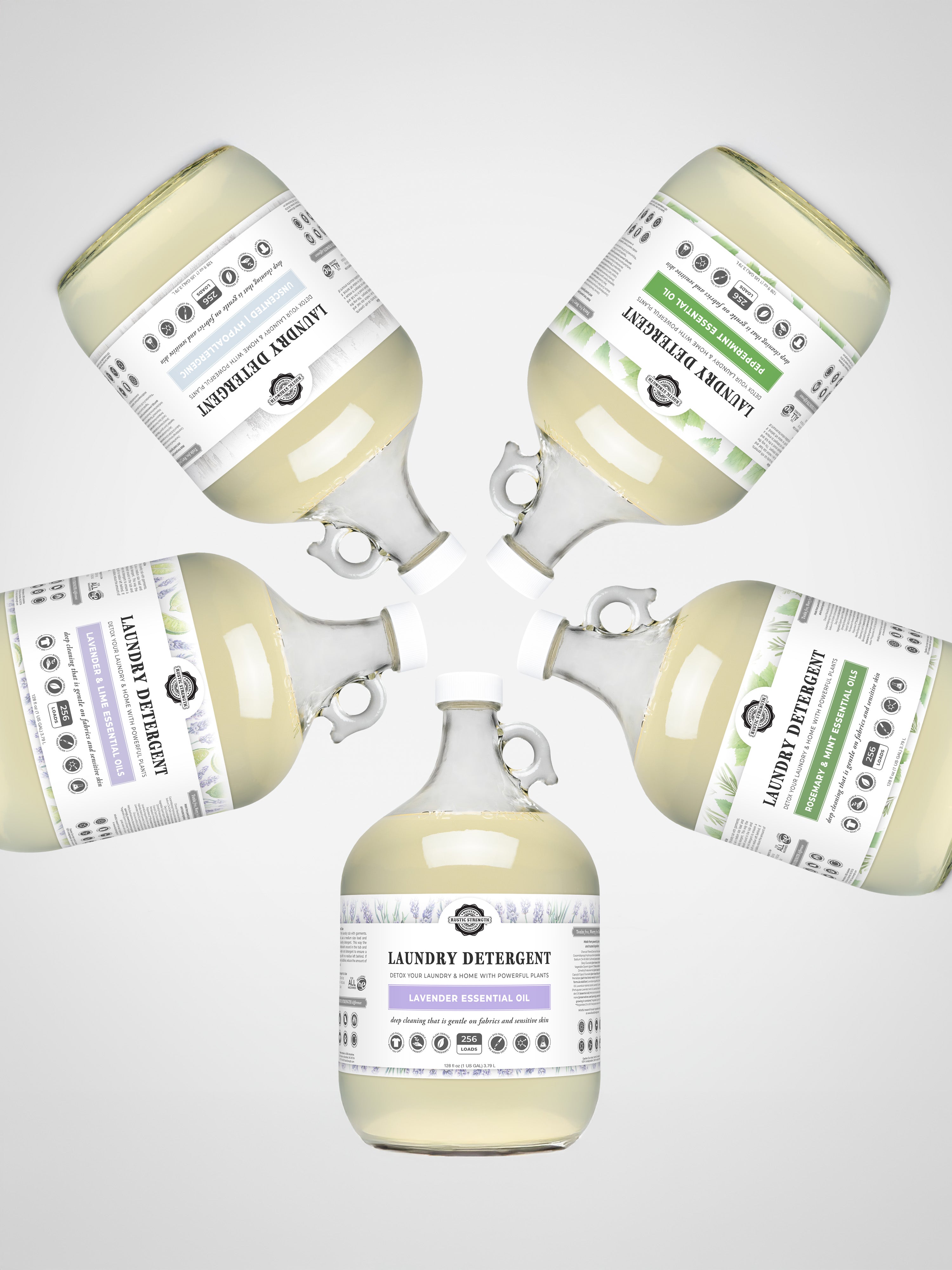 Rustic Strength Laundry Detergent | Lavender & Lemon + Rosemary & Mint