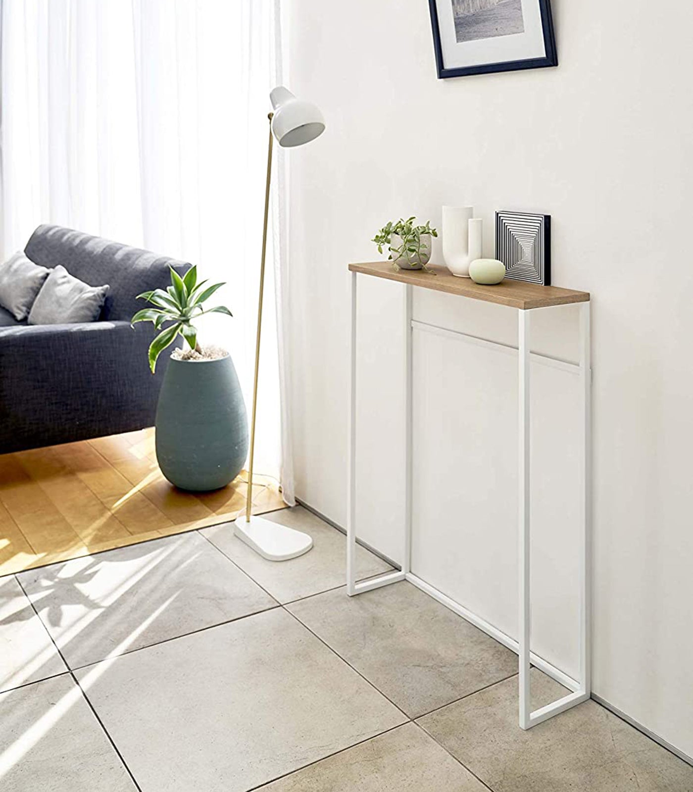 Yamazaki Home Narrow Entryway Console Table (32" H)  - Steel