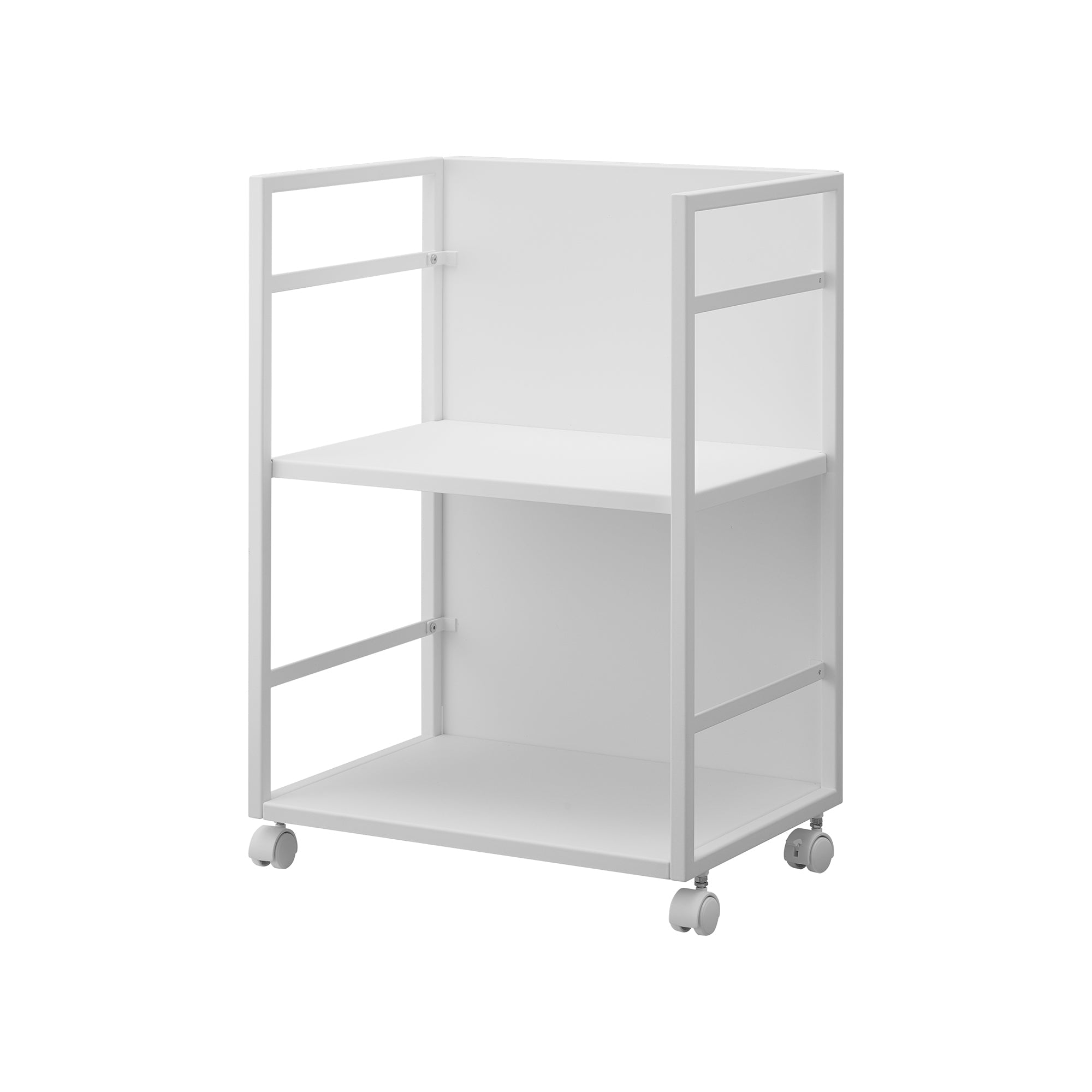 Yamazaki Home Two-Tier Hideaway Storage Cart (24" H)  - Steel