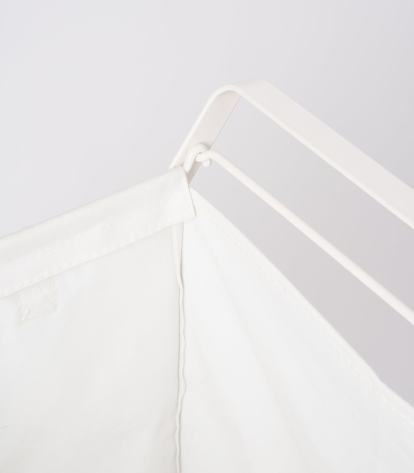 Yamazaki Home Laundry Hamper with Cotton Liner - Two Sizes - Steel + Cotton