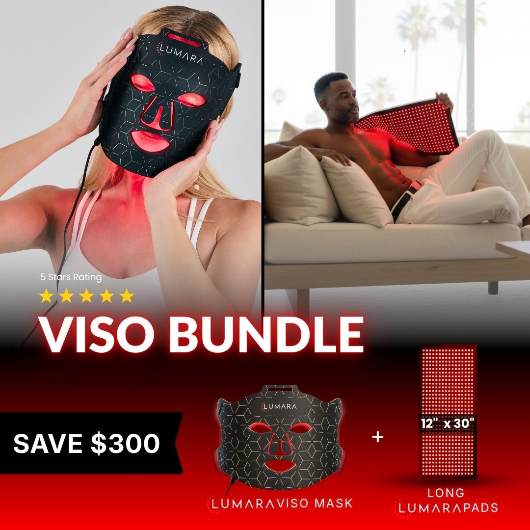 VISO FDA-Certified Red Light Therapy Mask - 470 Micro-LEDs for Anti-Aging