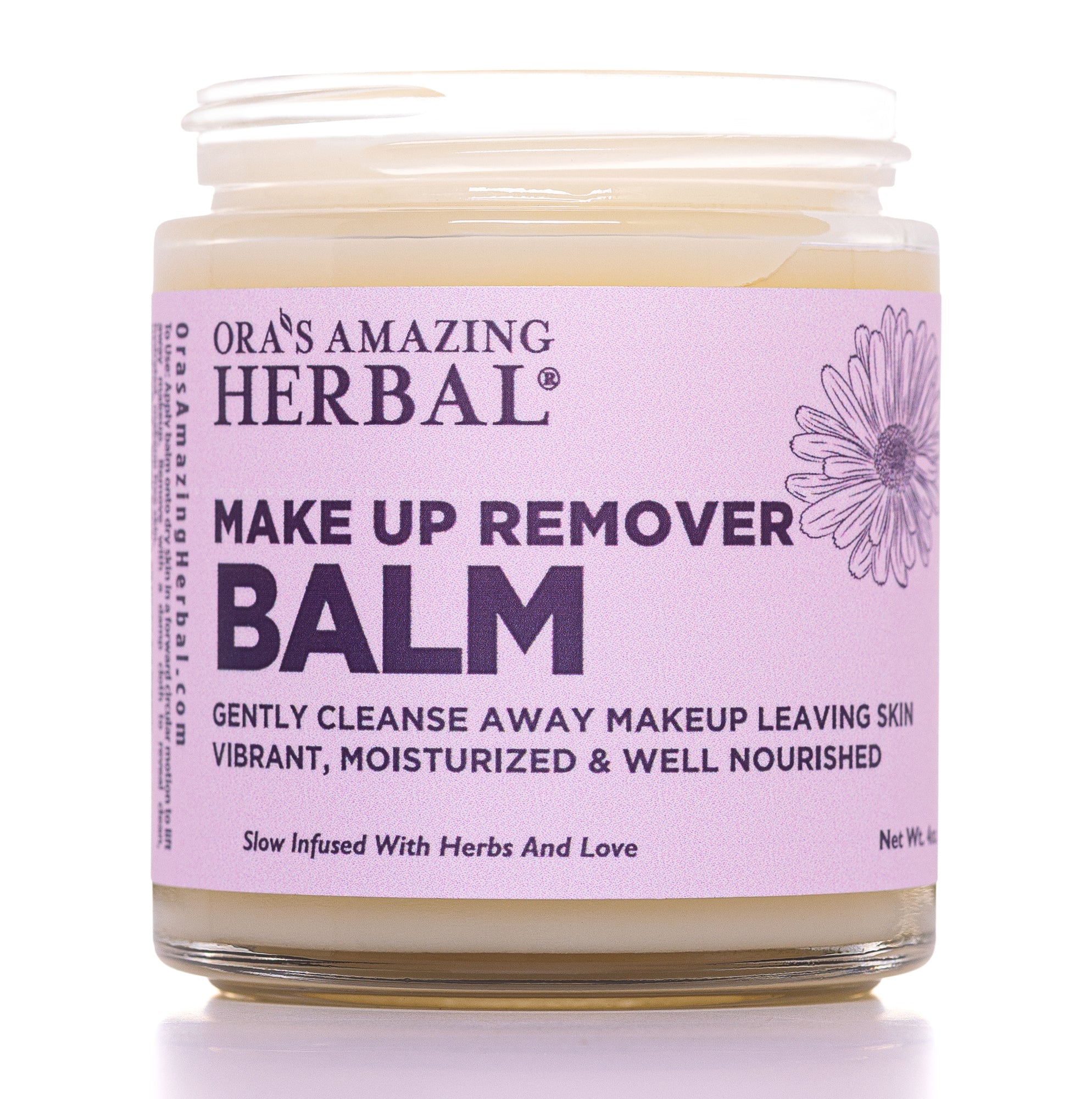 Ora's Amazing Herbal Make Up Remover Balm with Calendula, Fragrance Free