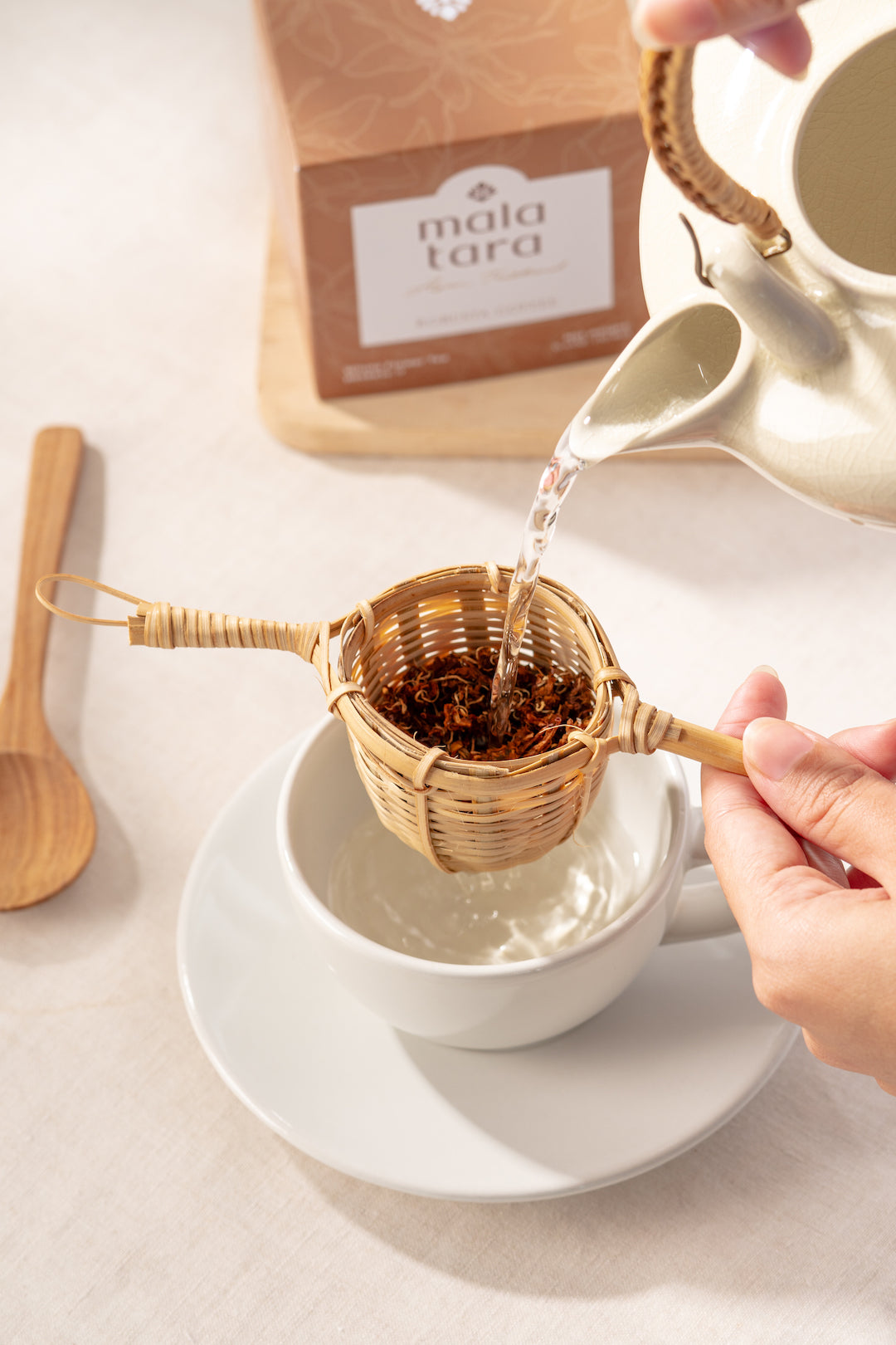 Mala Tara Bamboo Tea Strainer