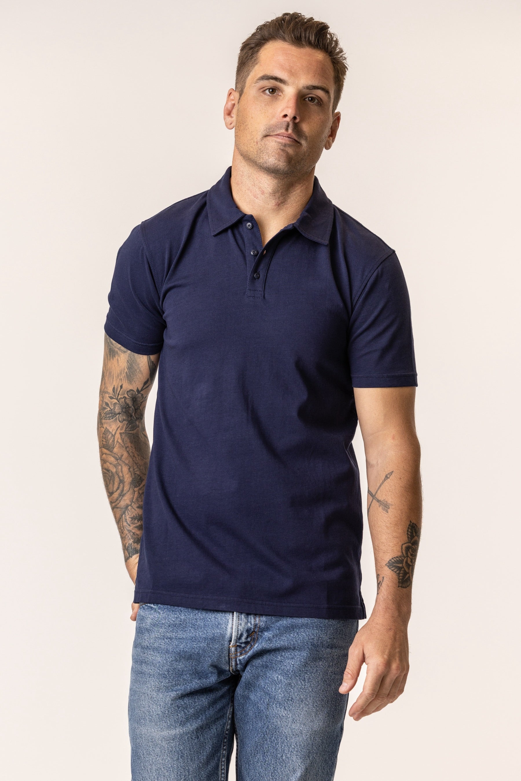 Vottera Men's Organic Cotton Polo - Slim fit
