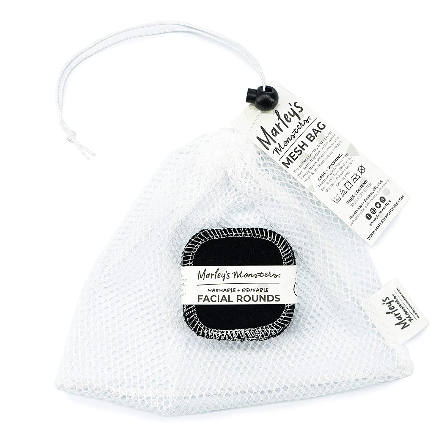 Marley's Monsters Mesh Laundry Bag & Facial Rounds Set