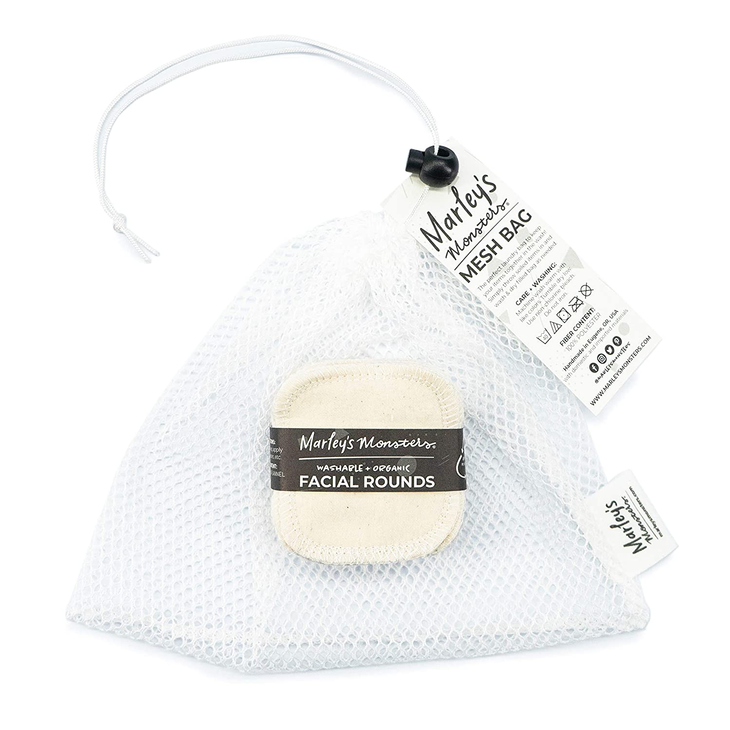 Marley's Monsters Mesh Laundry Bag & Facial Rounds Set