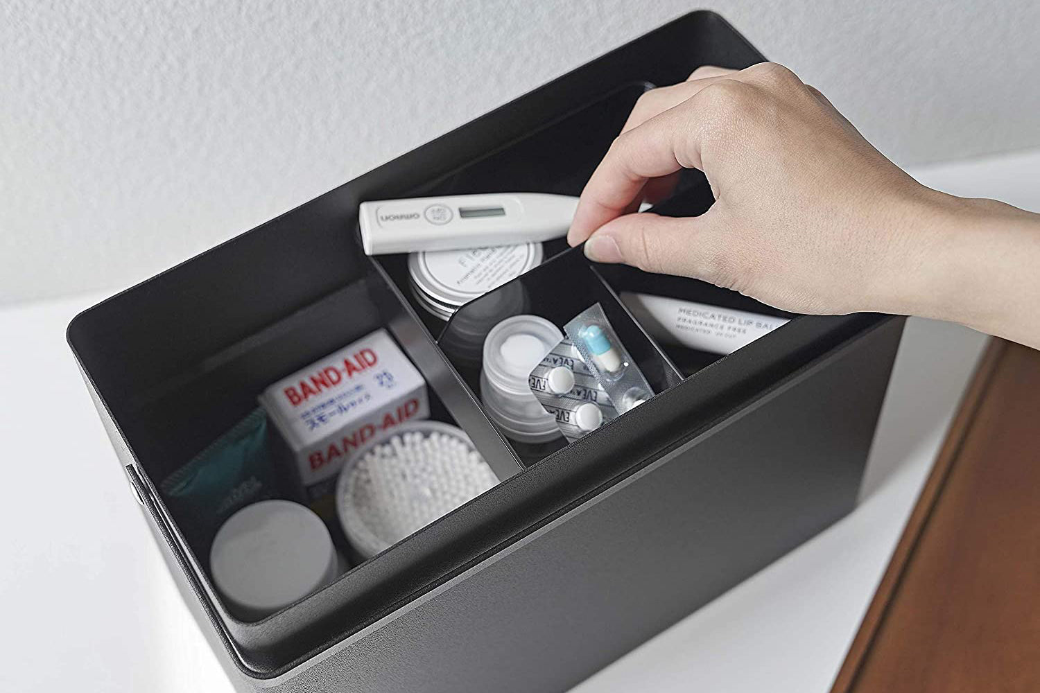 Yamazaki Home Odds-and-Ends Organizer - Steel + Wood