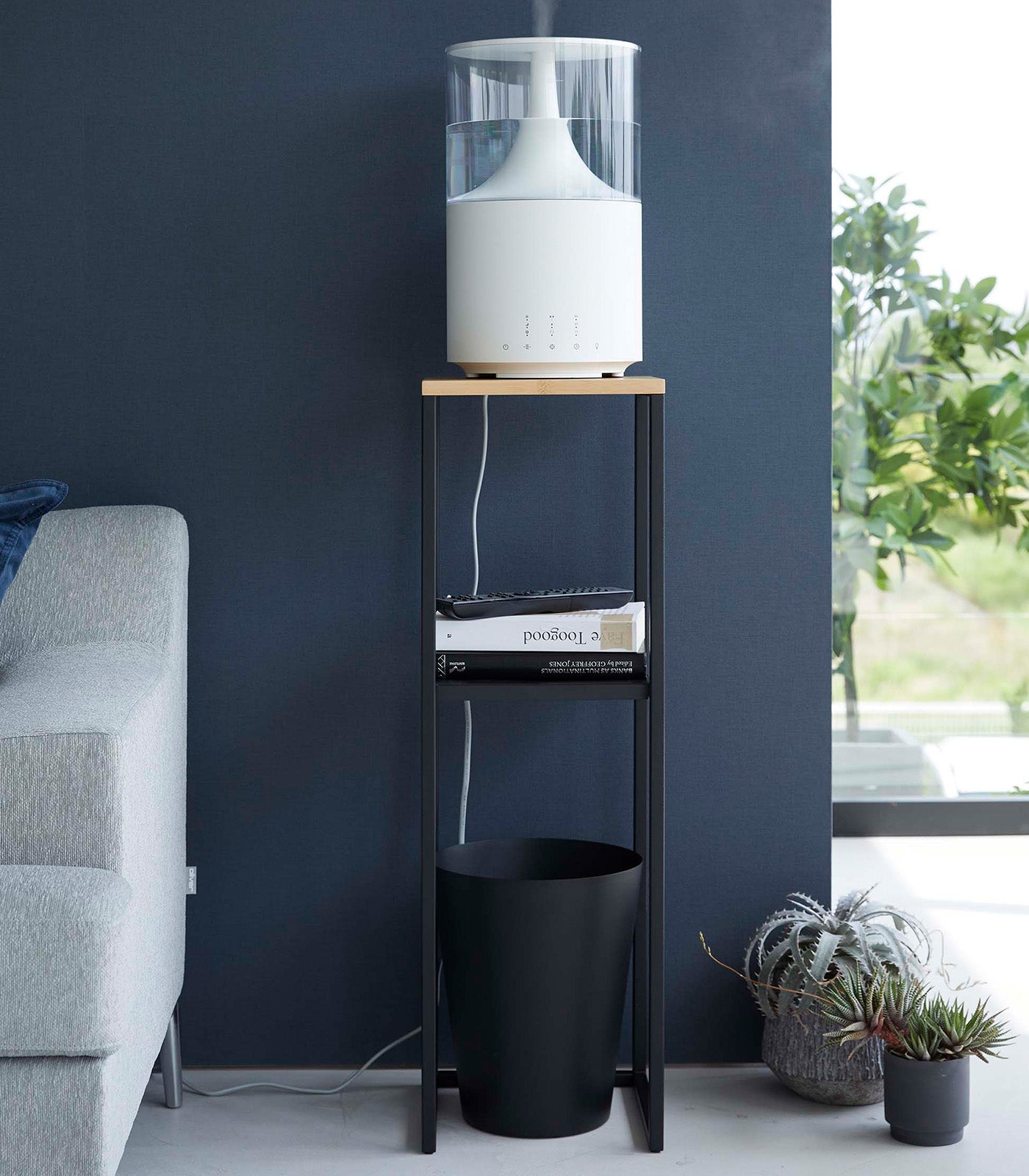 Yamazaki Home Two-Tier Display & Storage Shelf (31.5" H)  - Steel + Wood