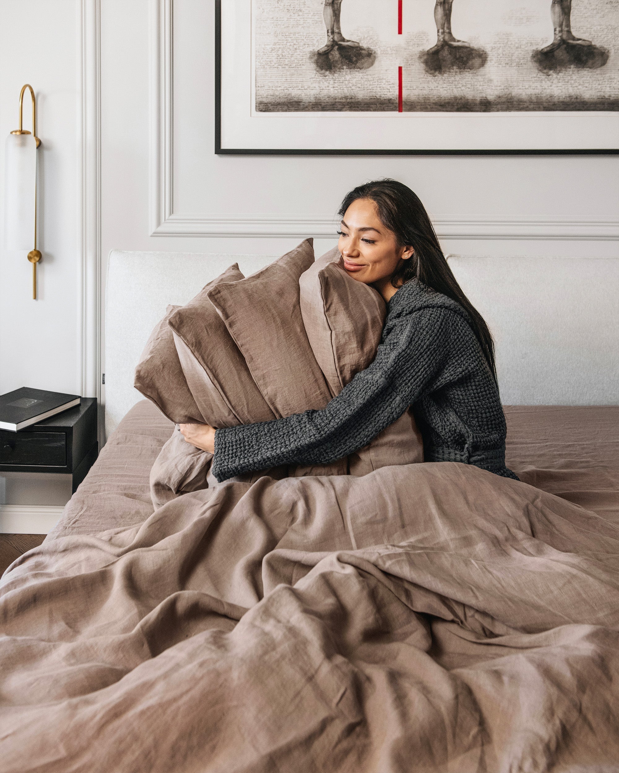 MagicLinen Mocha Linen Sheet Set (4 Pcs)