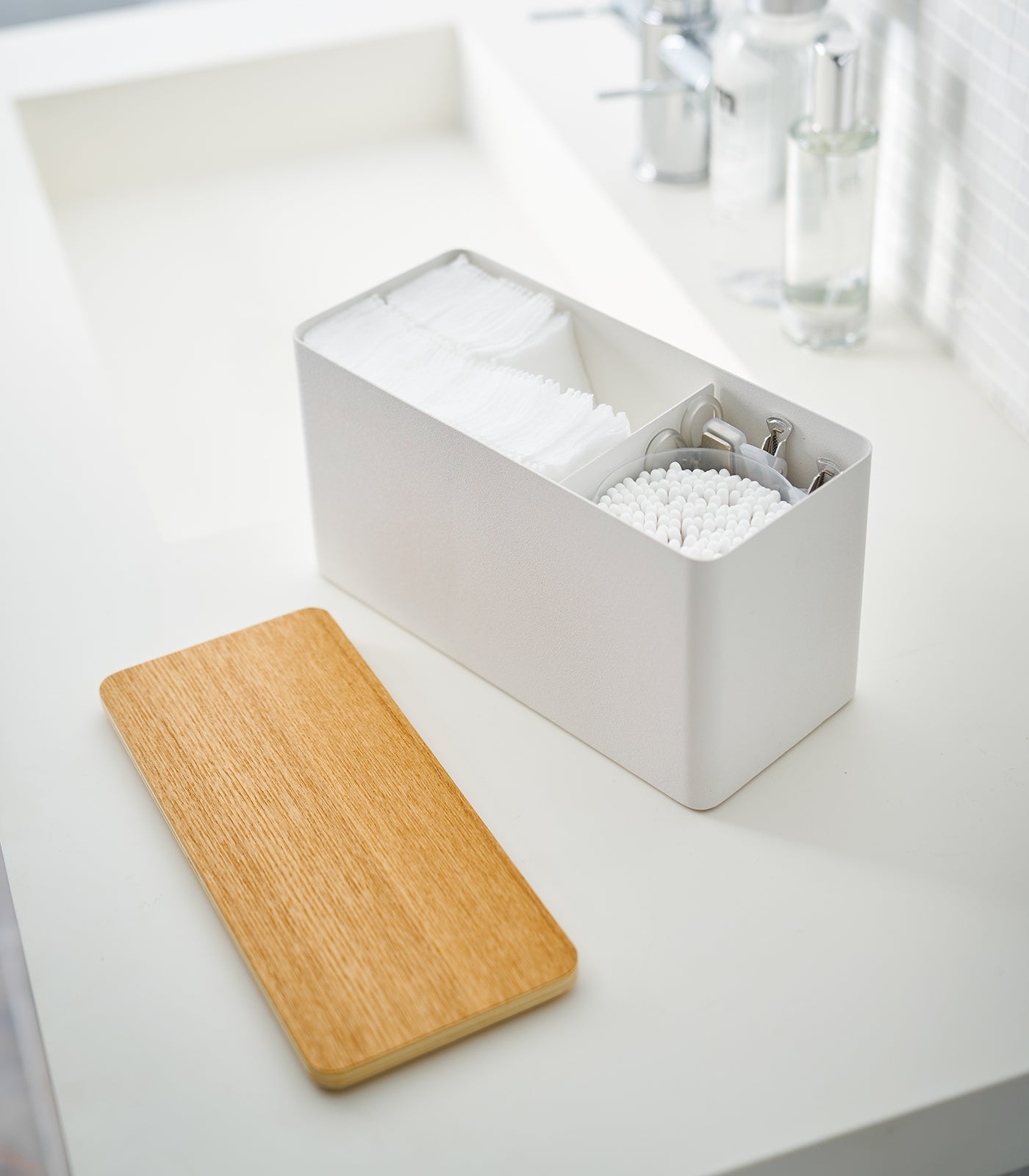 Yamazaki Home Countertop Organizer - Steel + Wood