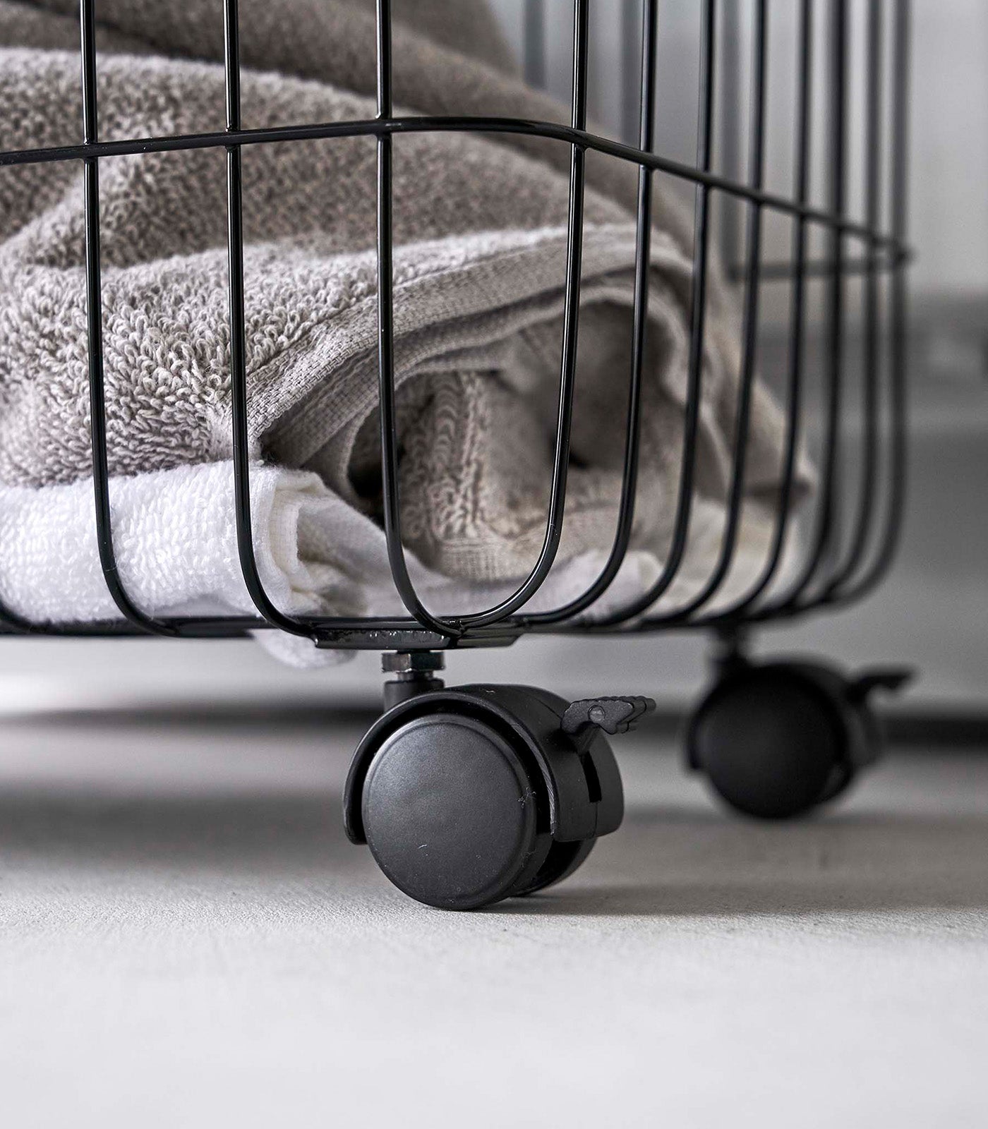 Yamazaki Home Rolling Wire Basket (14.8" H)  - Steel