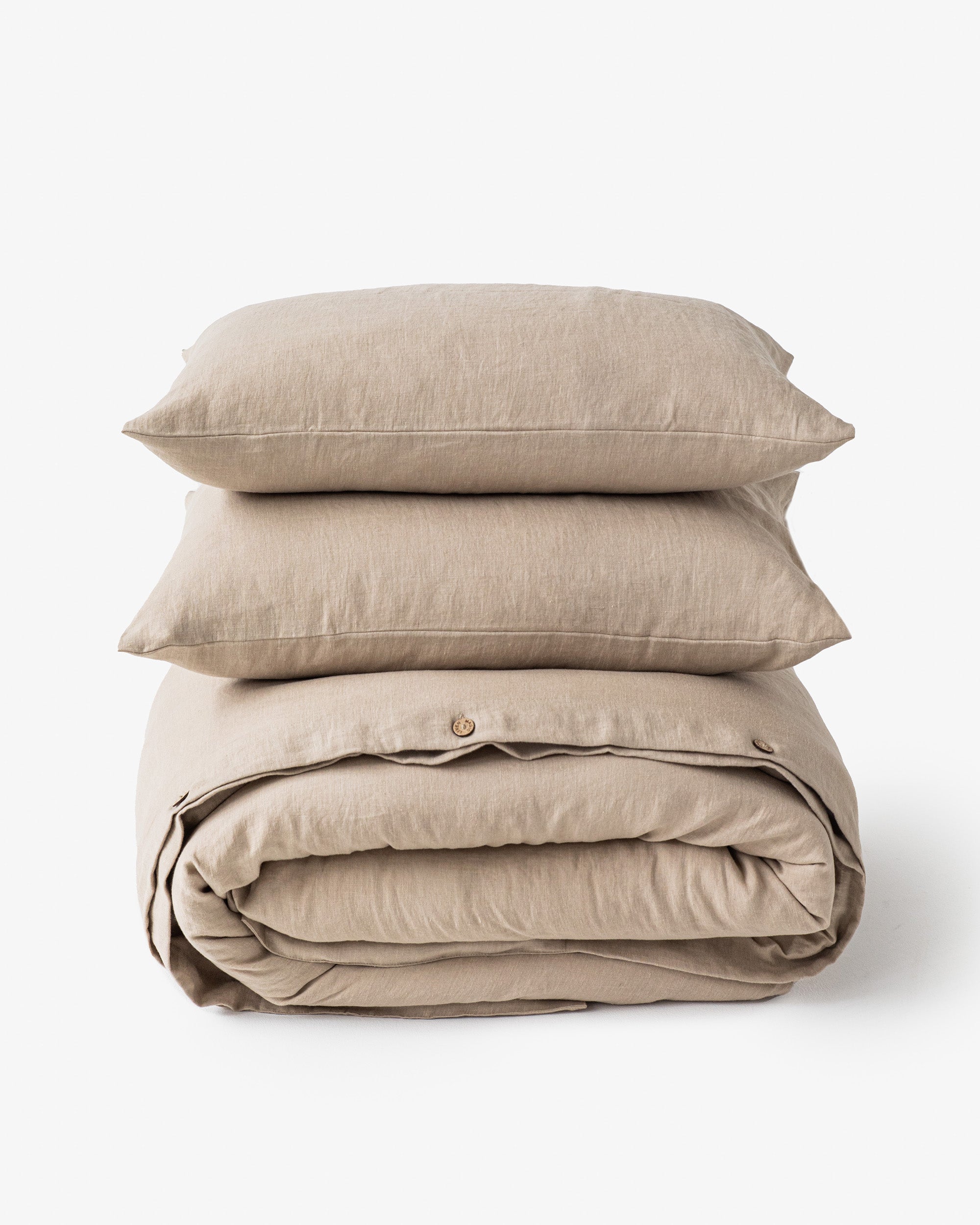 MagicLinen Natural Linen Duvet Cover Set (3 Pcs)