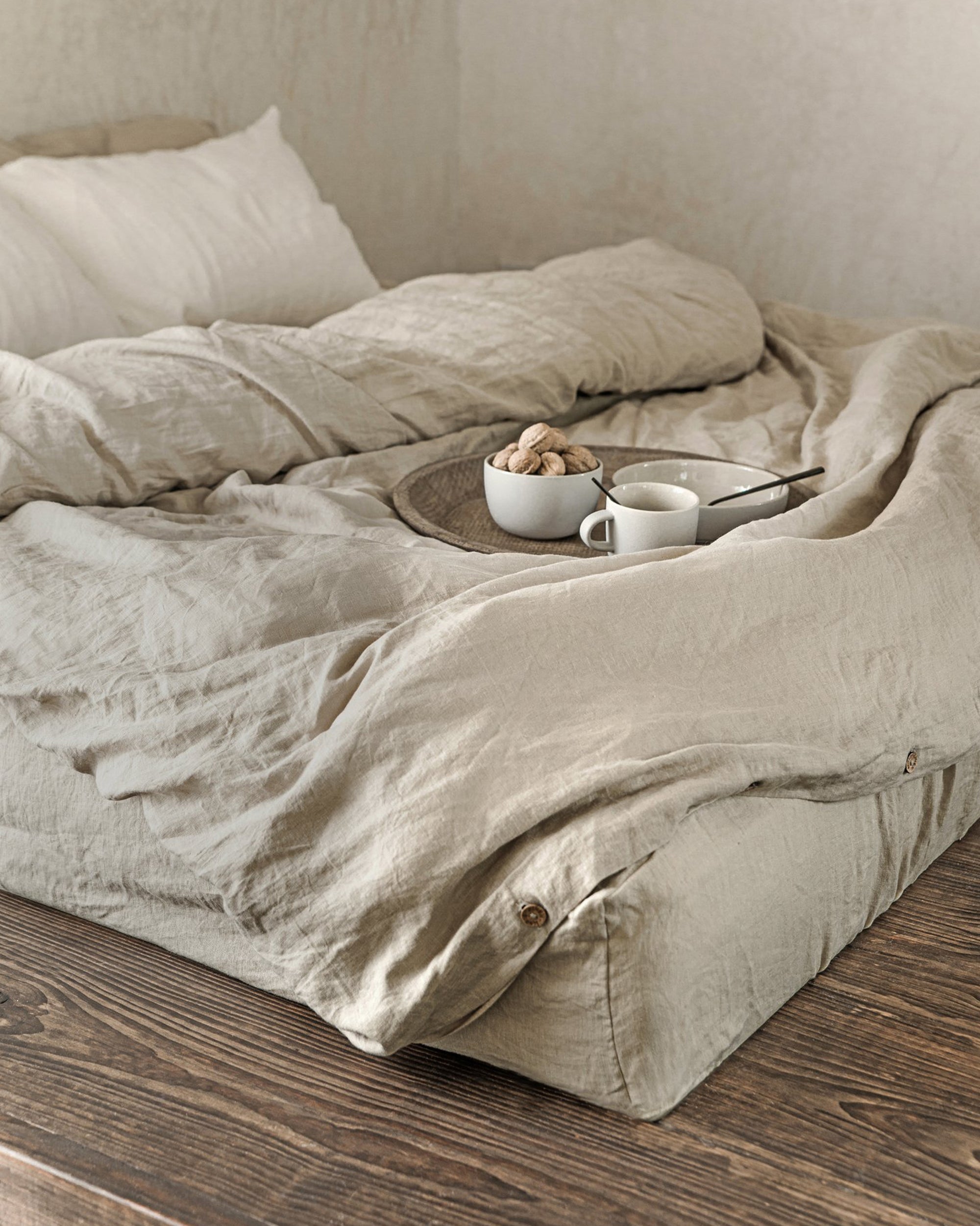 MagicLinen Natural Linen Duvet Cover Set (3 Pcs)