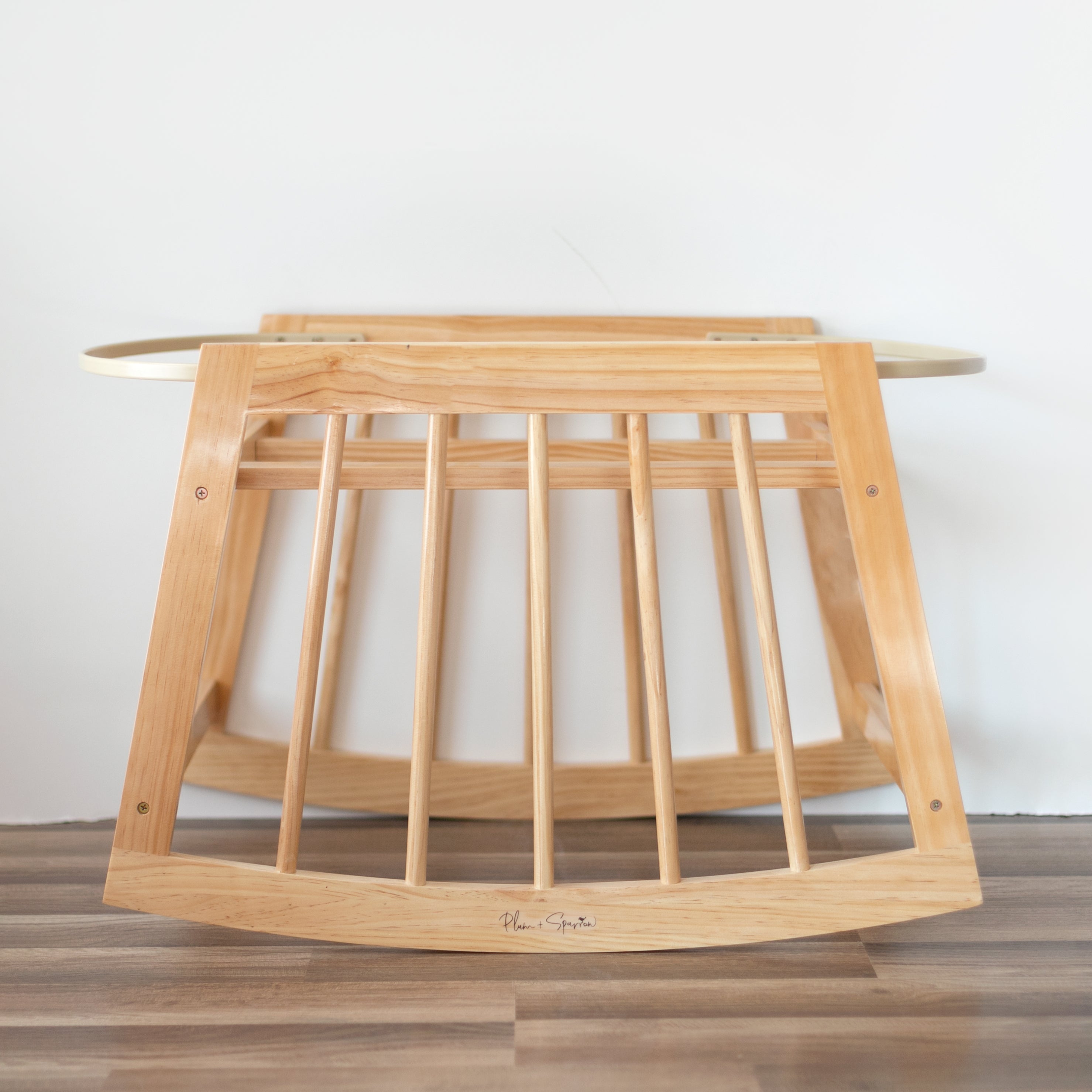 Plum+Sparrow Modern Rocking Moses Bassinet Stand with brake Natural ...