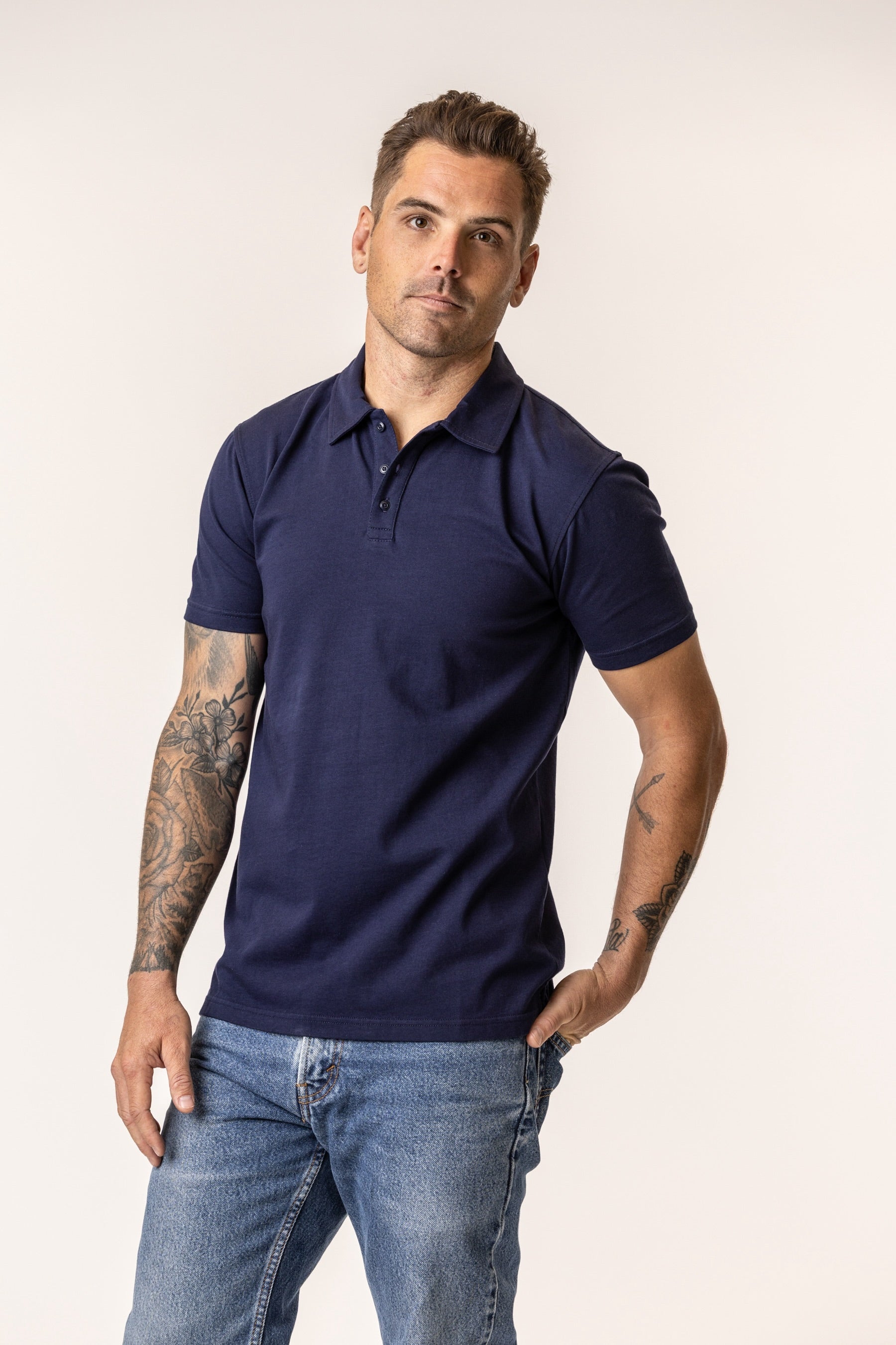 Vottera Men's Organic Cotton Polo - Slim fit