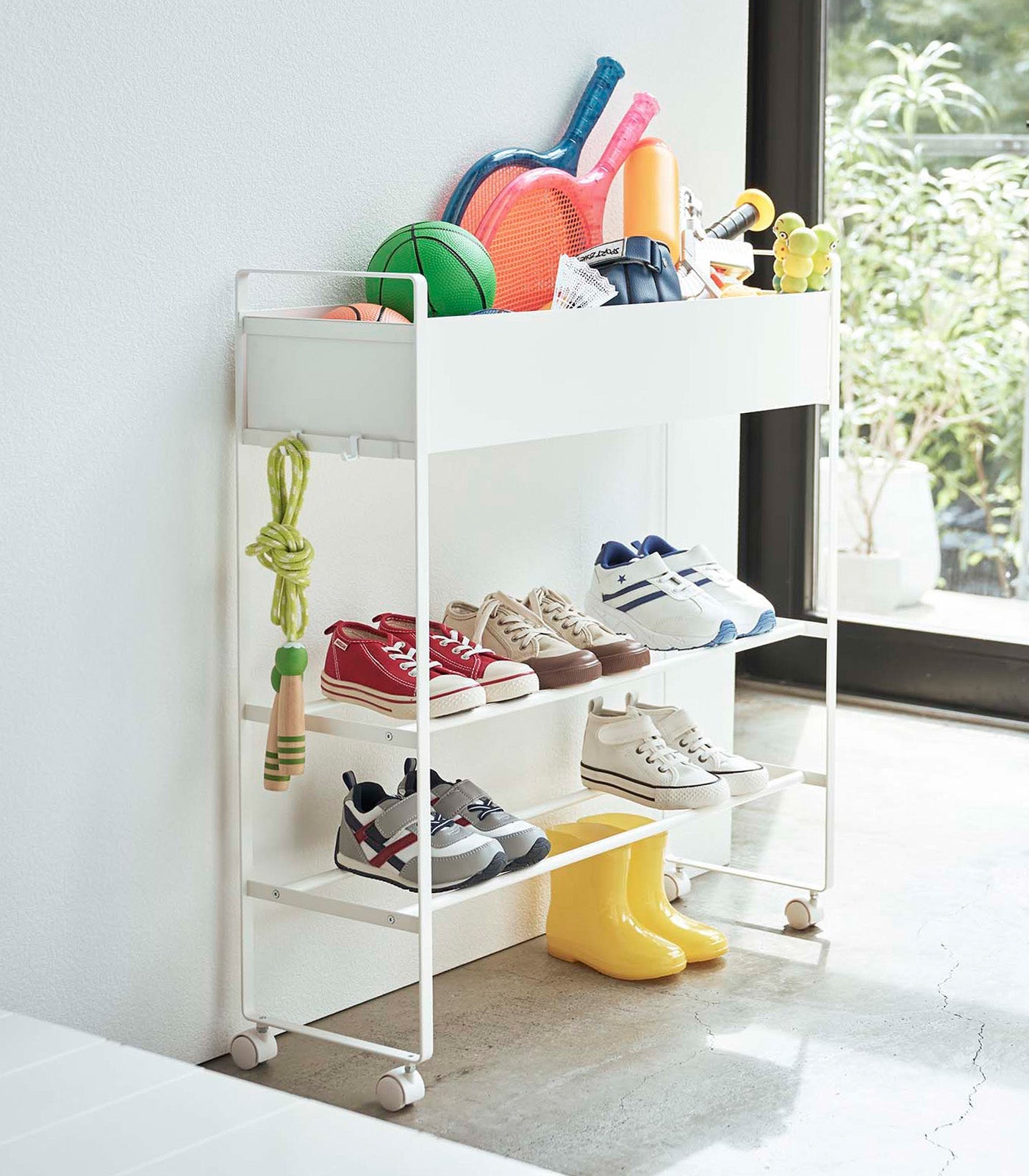 Yamazaki Home Entryway Storage Cart (29.33" H)  - Steel