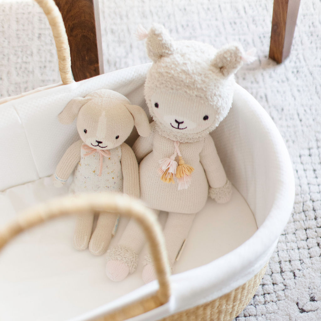 Plum+Sparrow Vegan Handle No-Hood Moses Basket