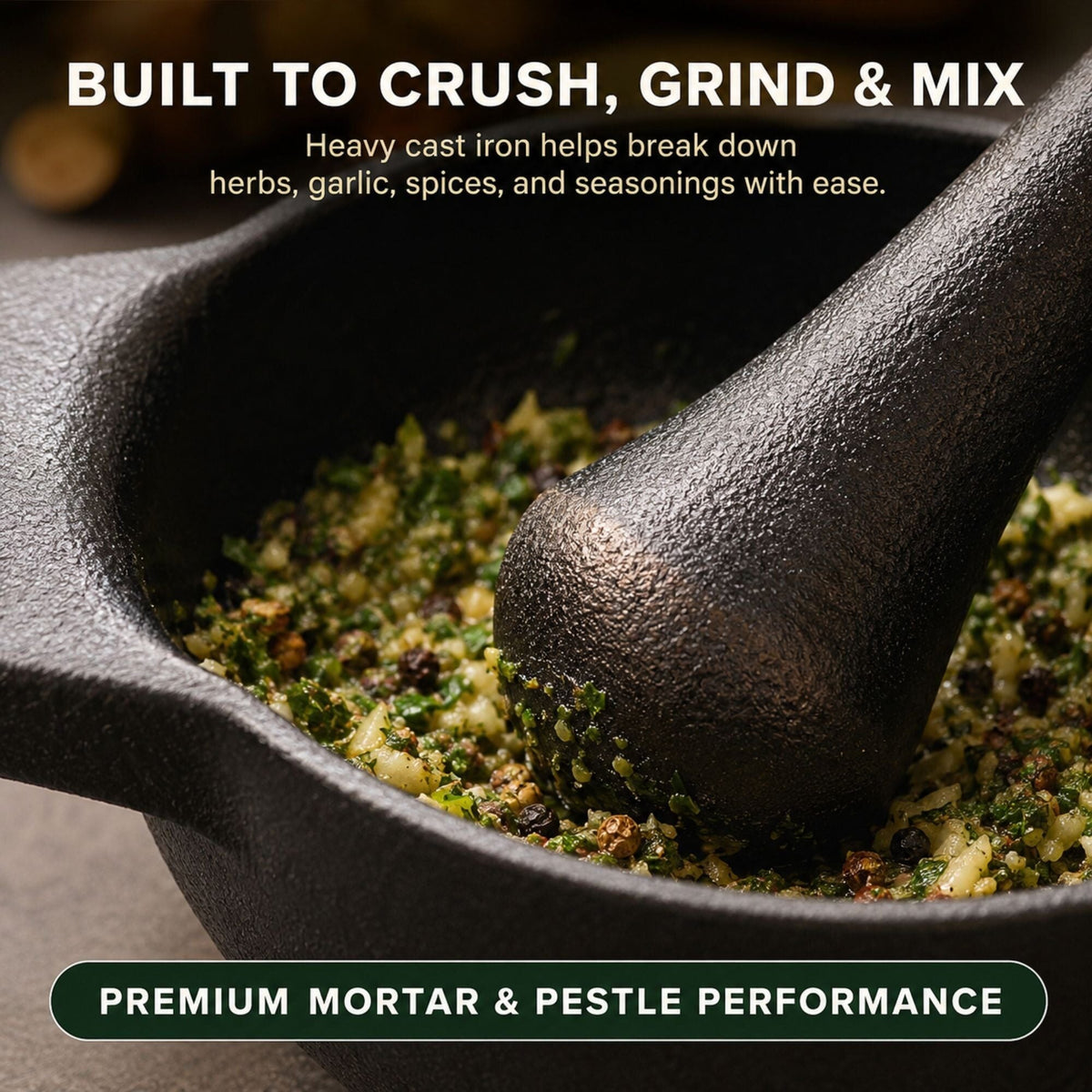 Alva Cookware Enameled Cast Iron Mortar & Pestle Set, 2-Cup