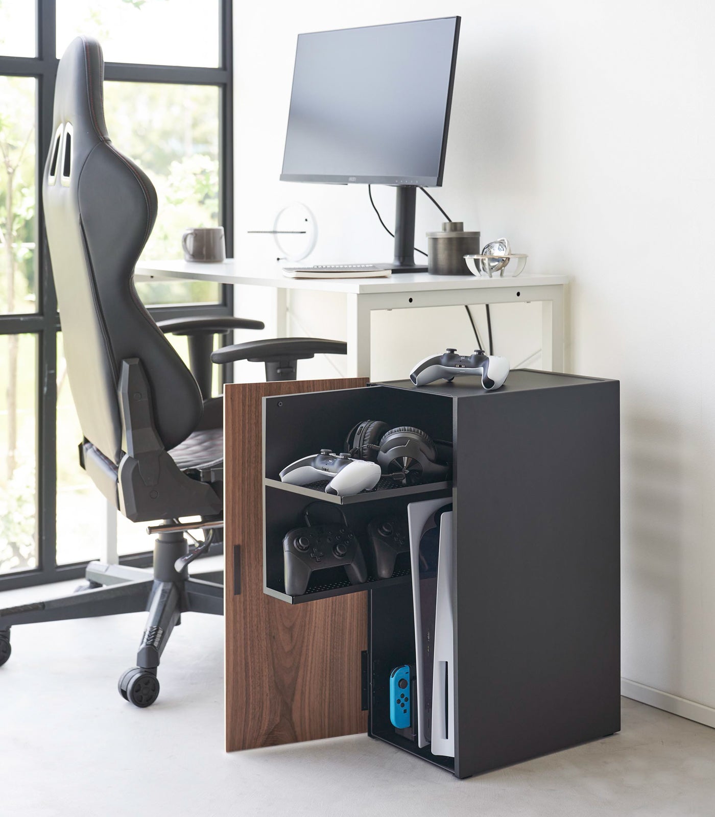 Yamazaki Home Video Game Storage Cabinet - Steel